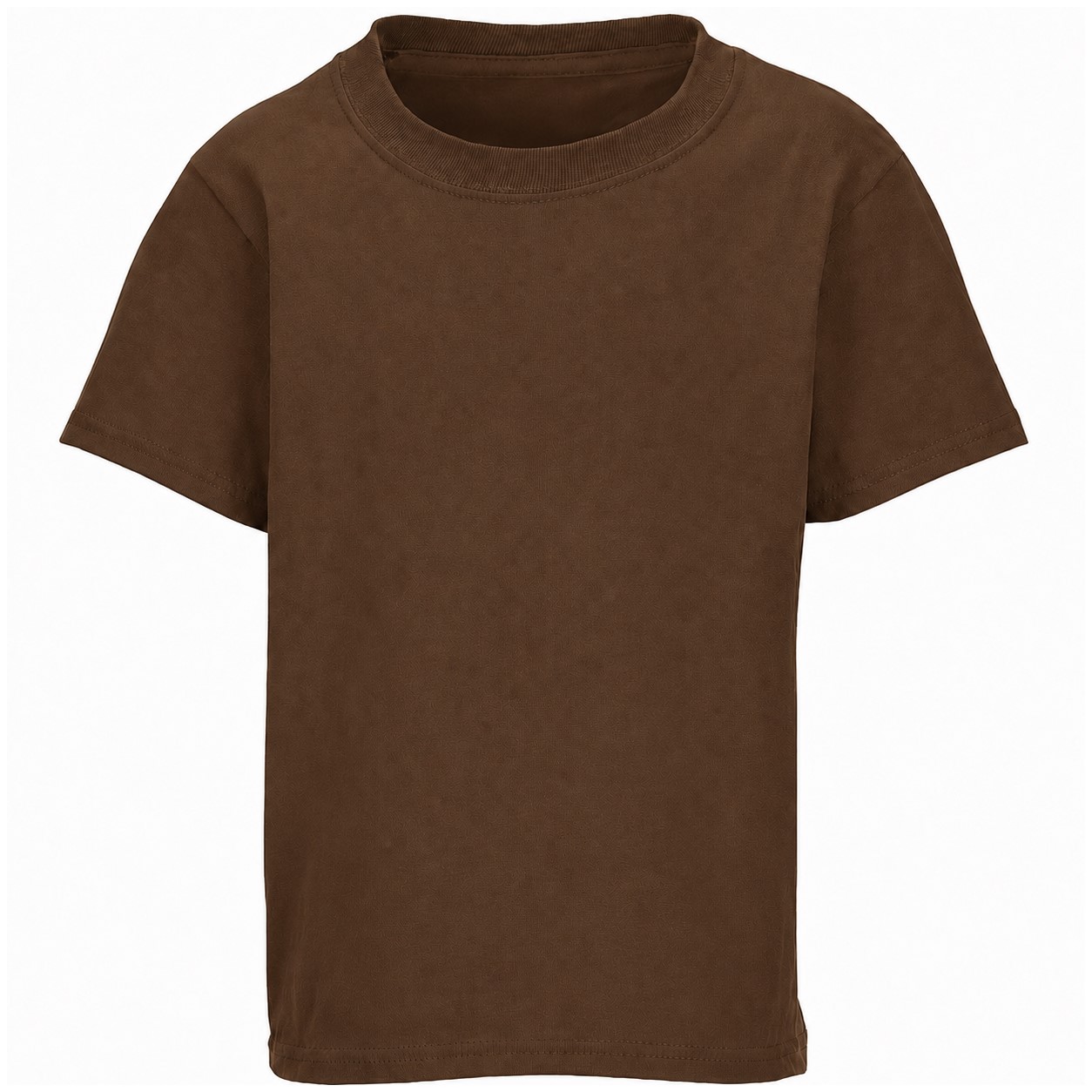 Youth Midweight Cotton Crewneck T-Shirt — Brown