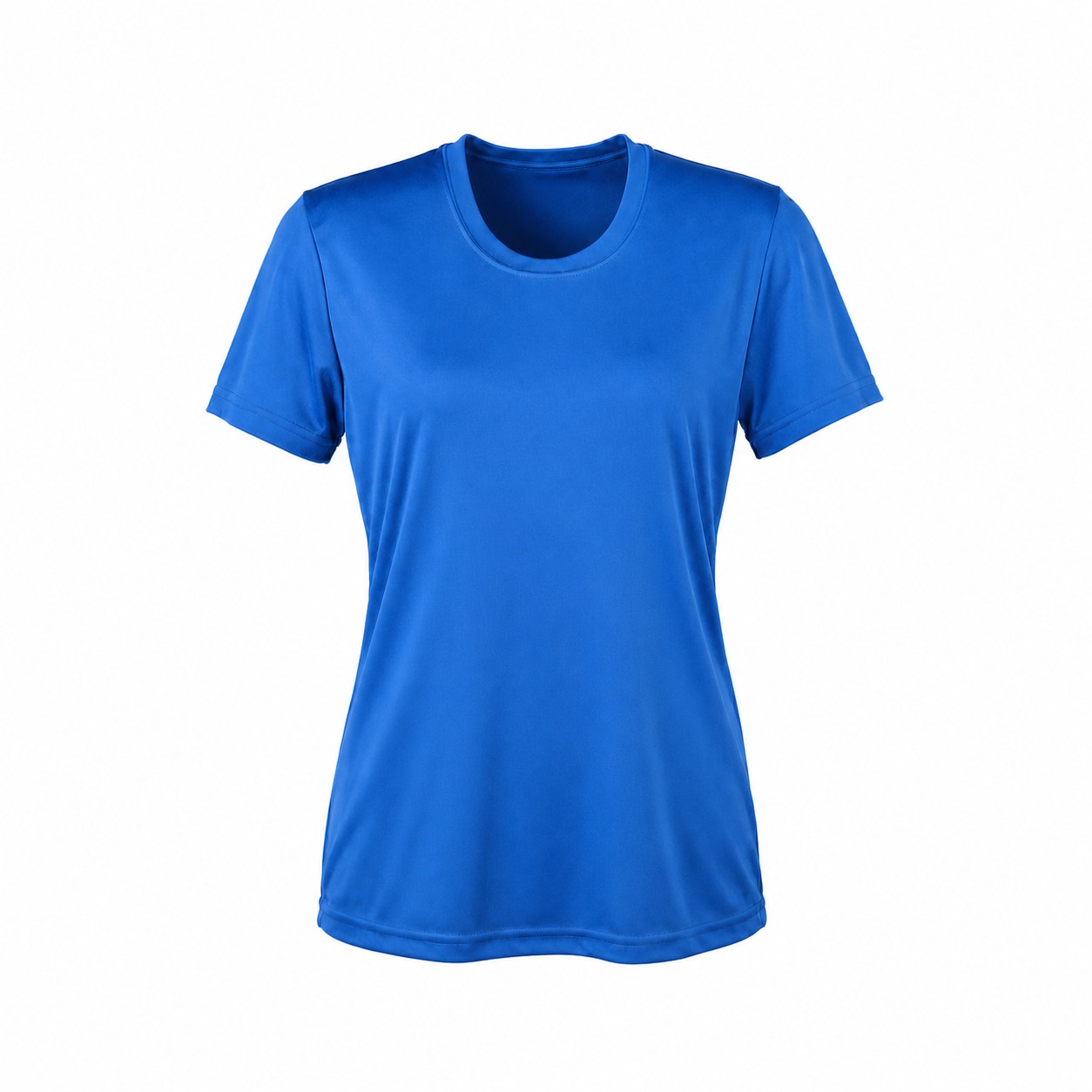Ladies Polyester Athletic T-Shirt — Blue