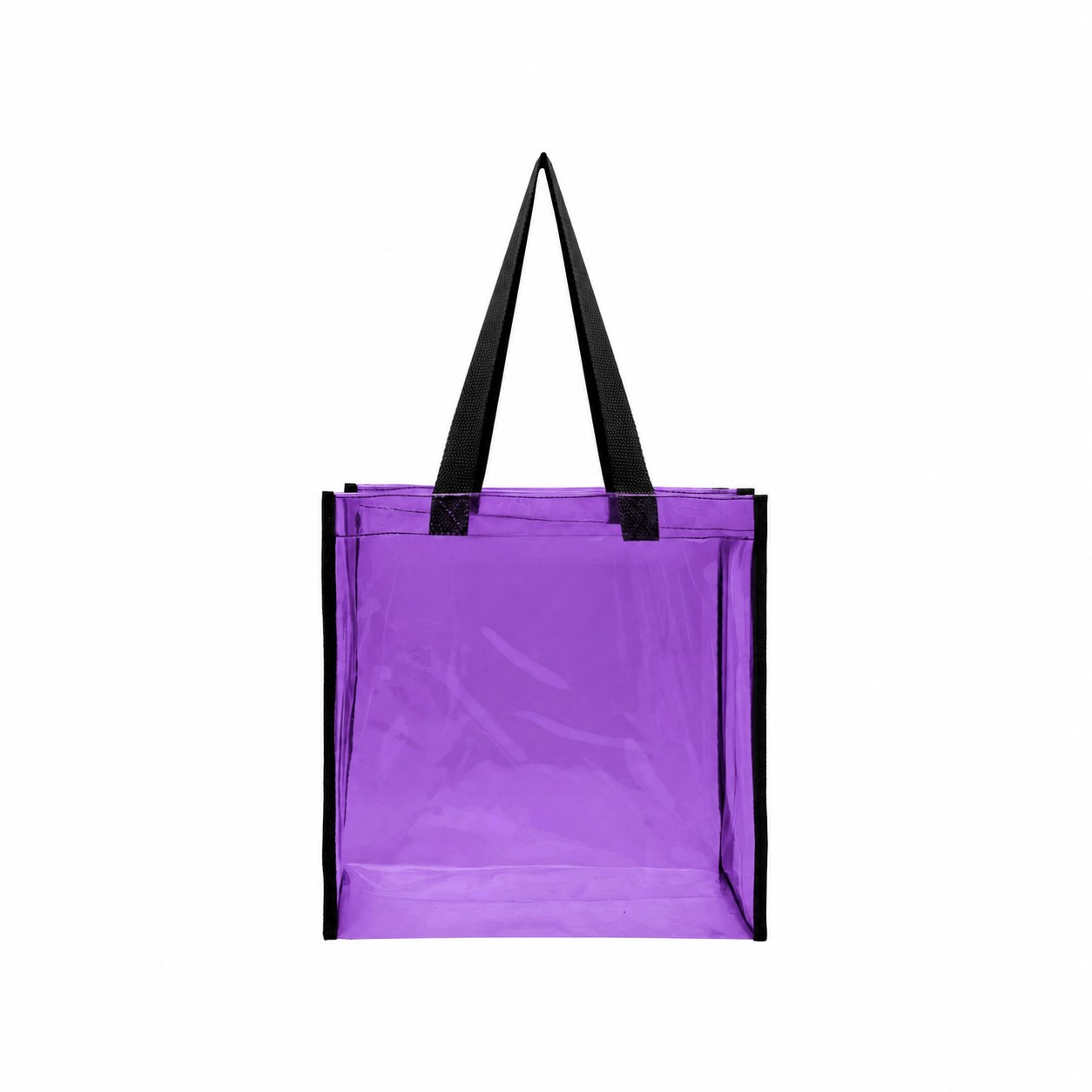 Clear PVC Tote Bag — Purple