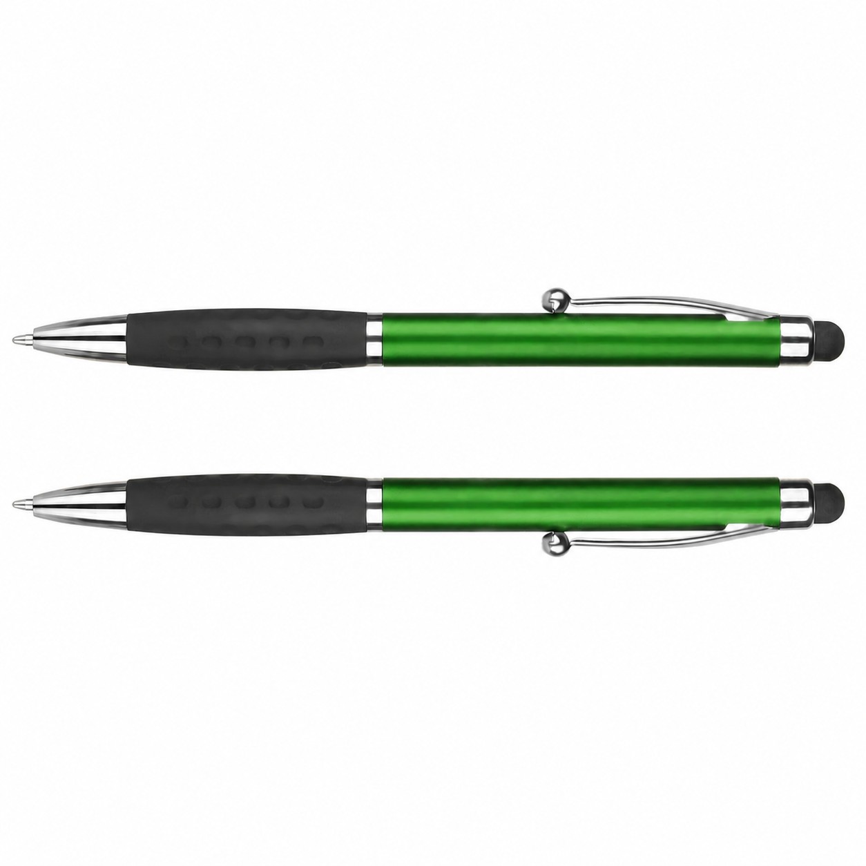 Plastic Grip Stylus Twist Pen — Green