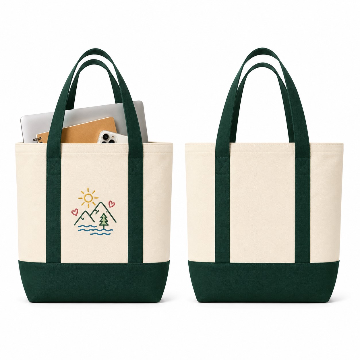 Mini 12 Oz Cotton Canvas Pocket Tote
