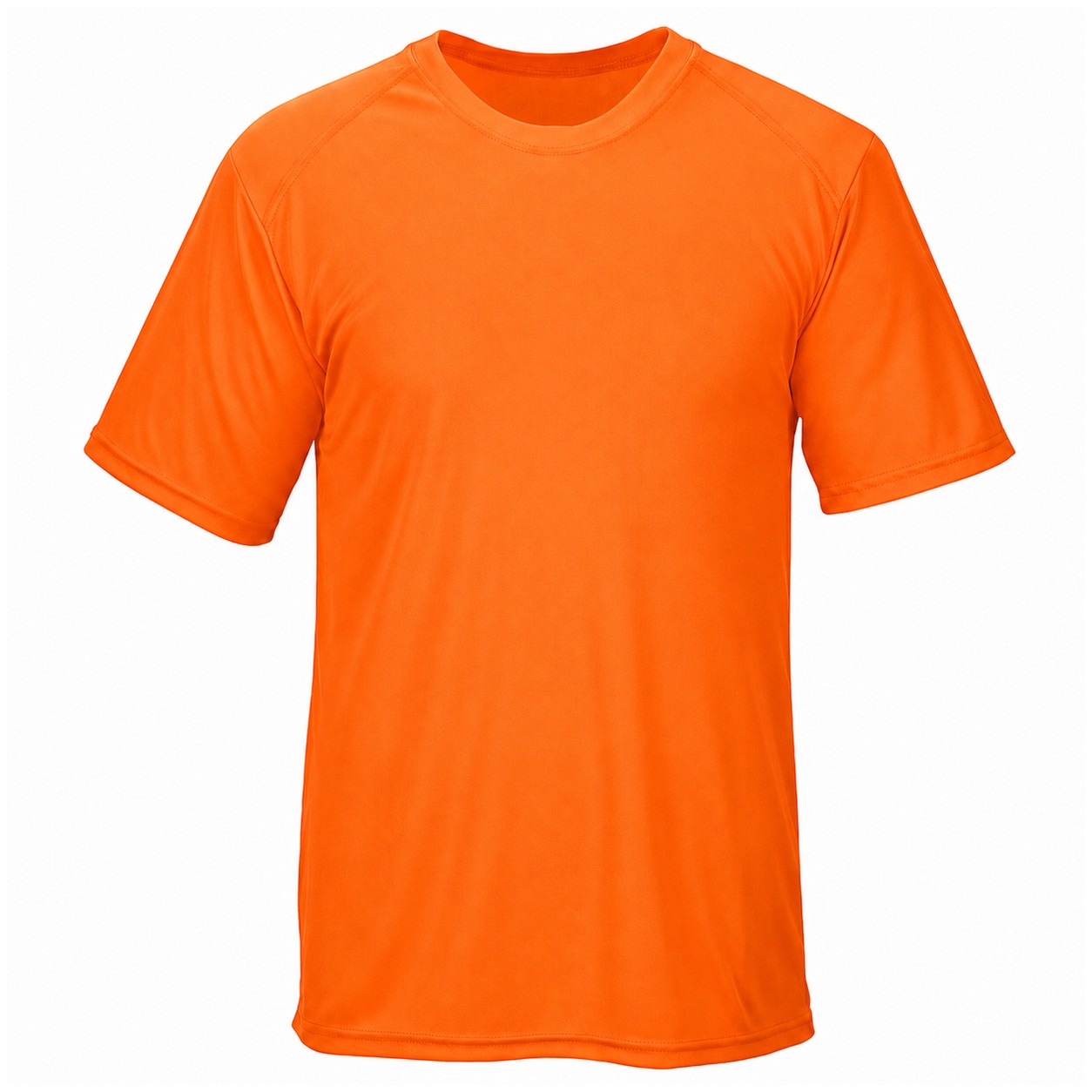 Lightweight Polyester Performance T-Shirt — Orange