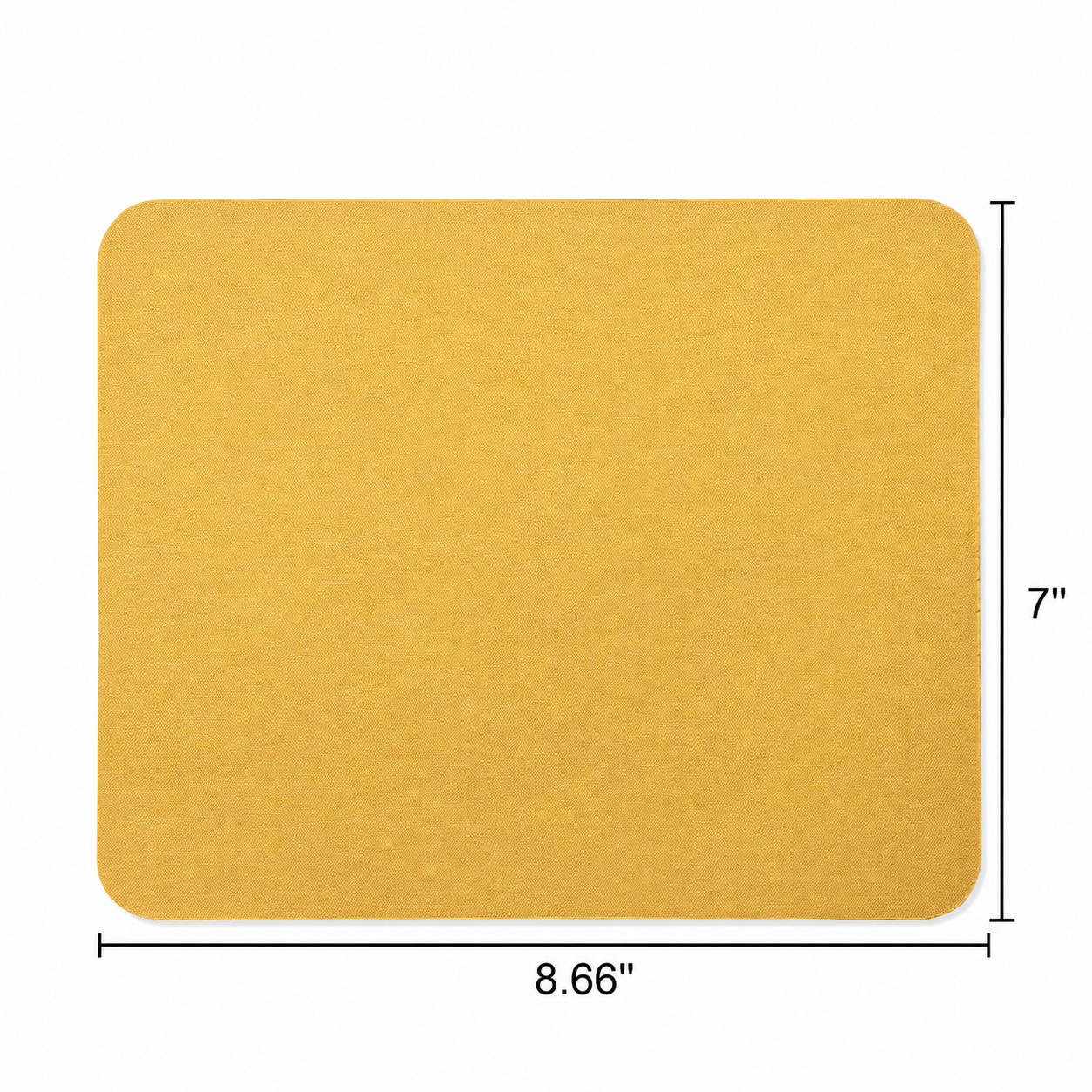 Thin Fabric Mouse Pad With Rubber Base — Gold