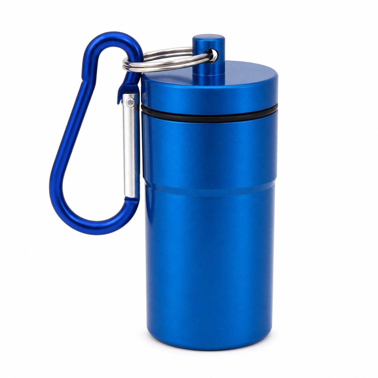 Aluminum Alloy Keychain Medicine Case — view 2
