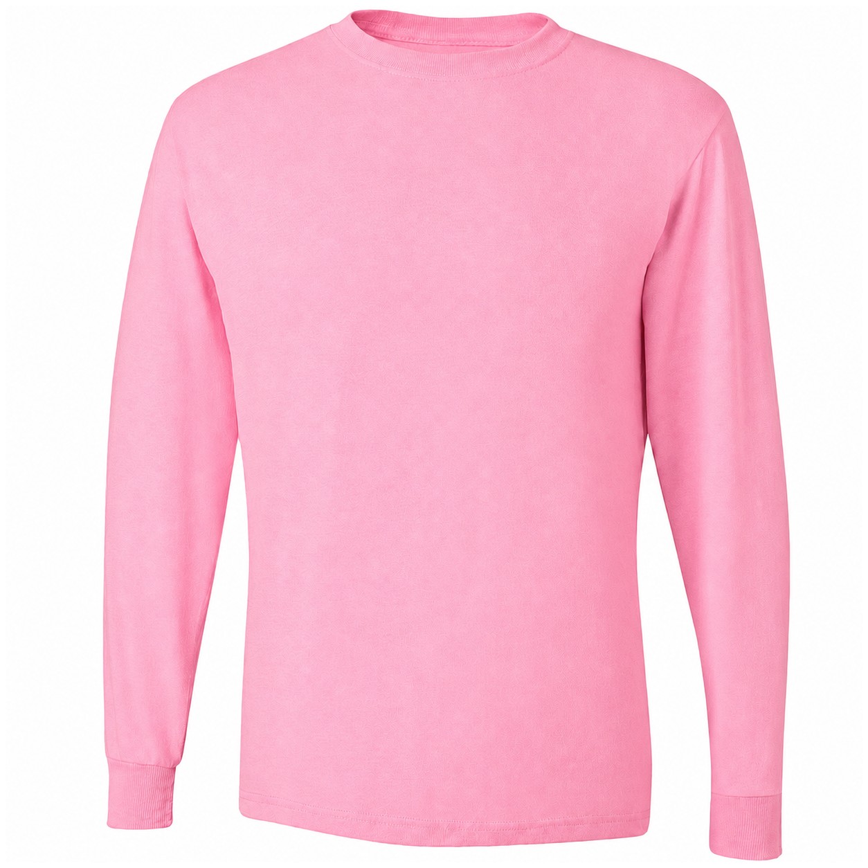 Moisture Wicking Cotton Polyester Long Sleeve Shirt — Pink