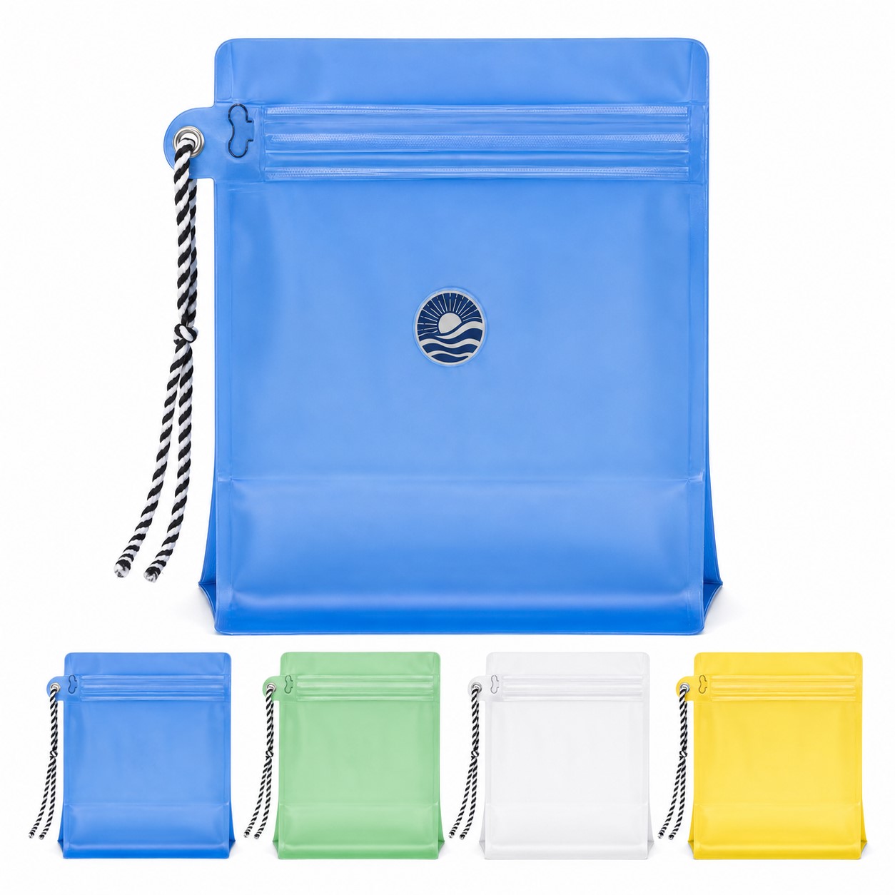 Flat Bottom Aluminum Coffee Pouch With Rope