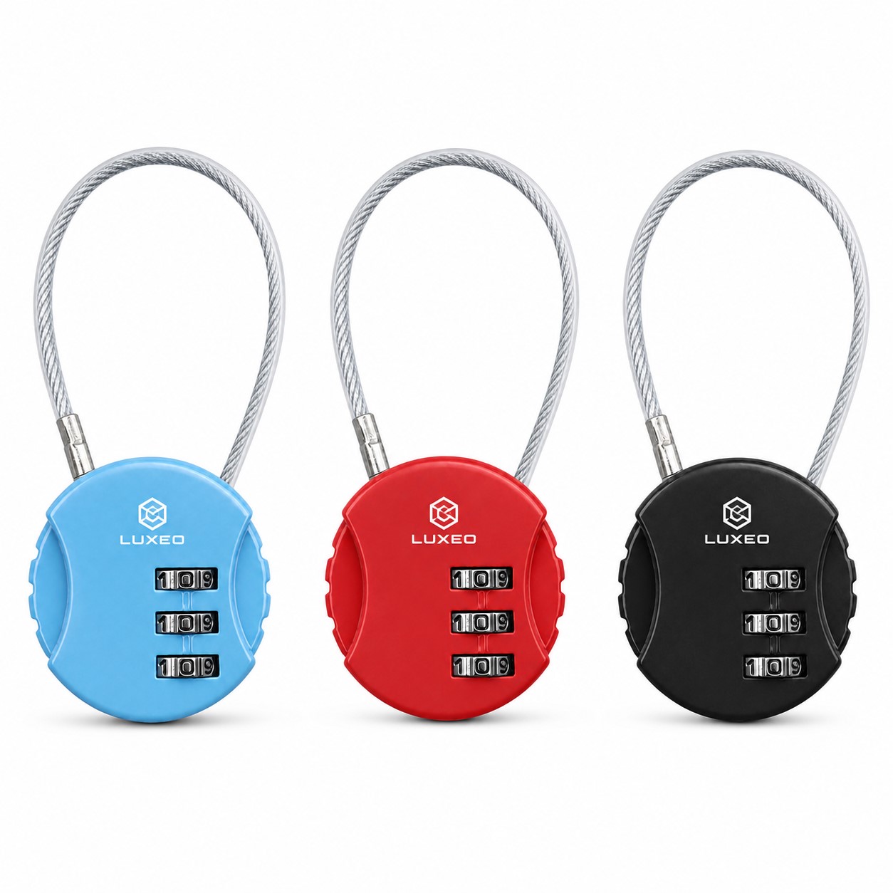 Mini Three Dial Wire Rope Luggage Lock