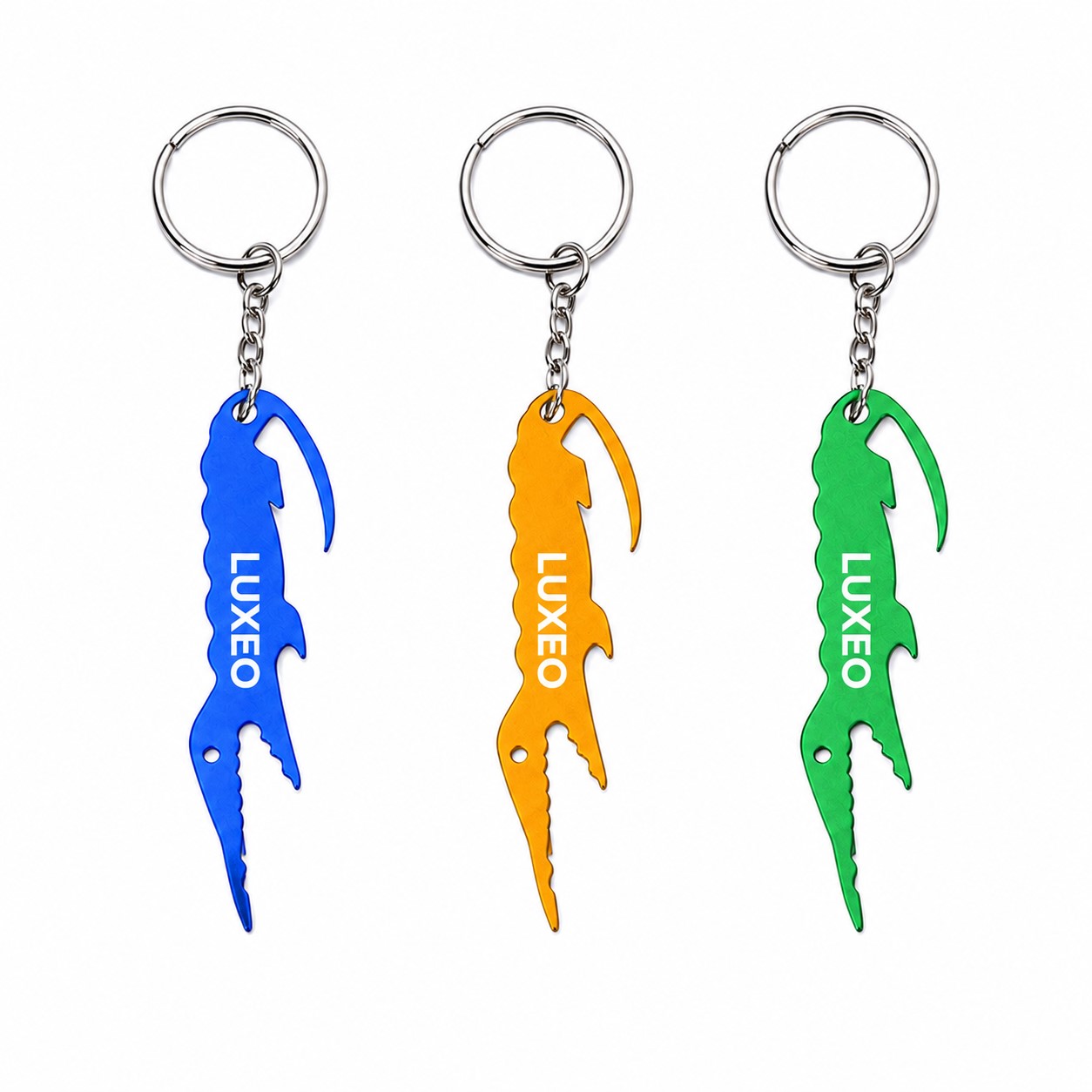 Aluminum Alligator Bottle Opener Keychain