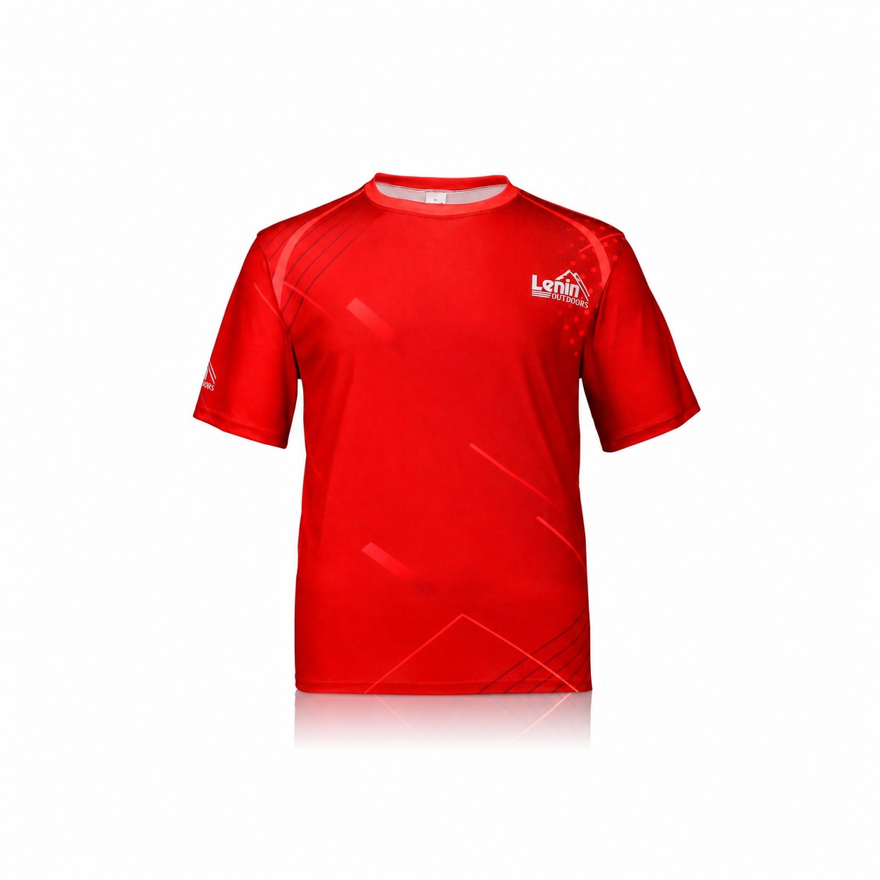 Quick-Drying Polyester Crew Neck T-Shirt — Red