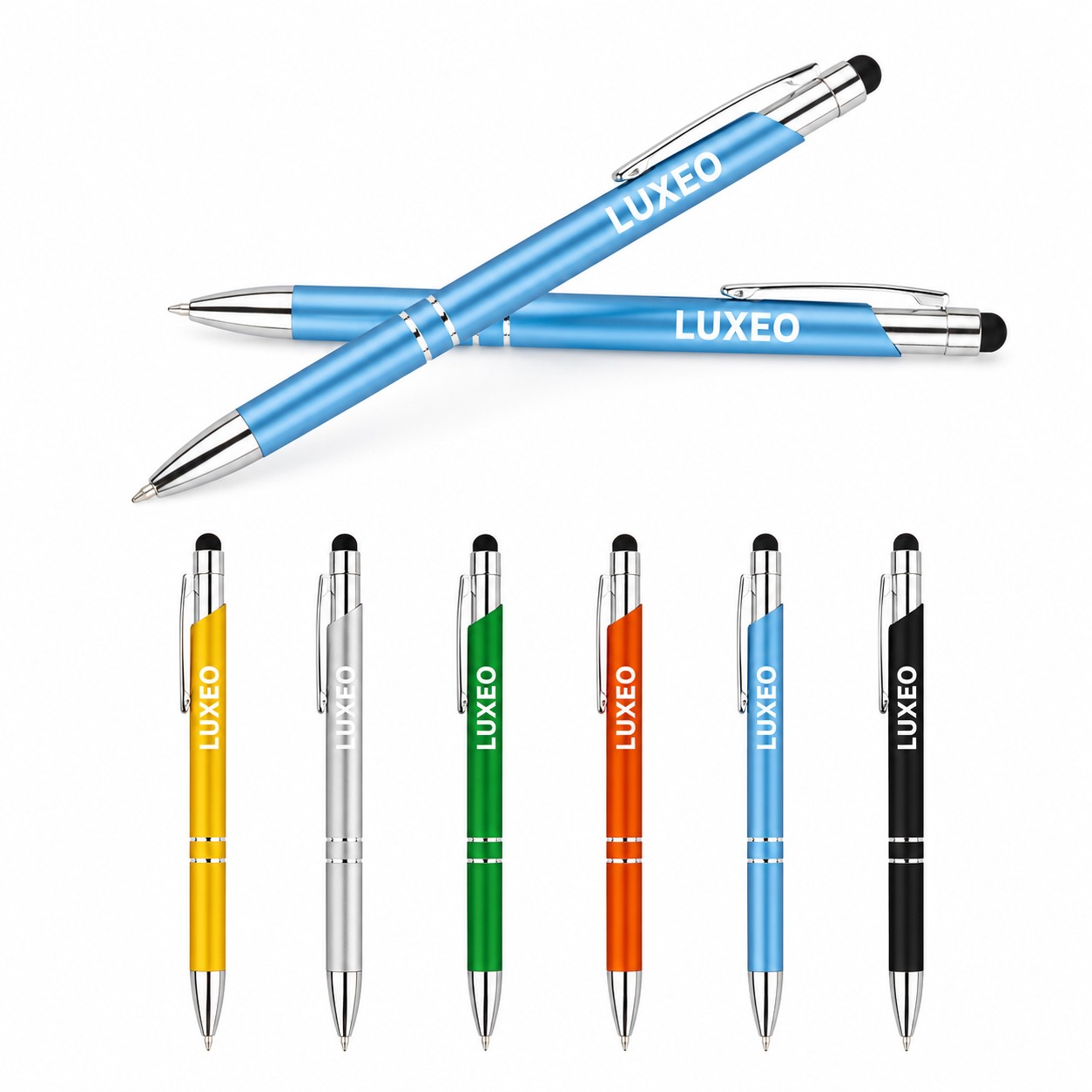Glossy Aluminum Stylus Ballpoint Pen