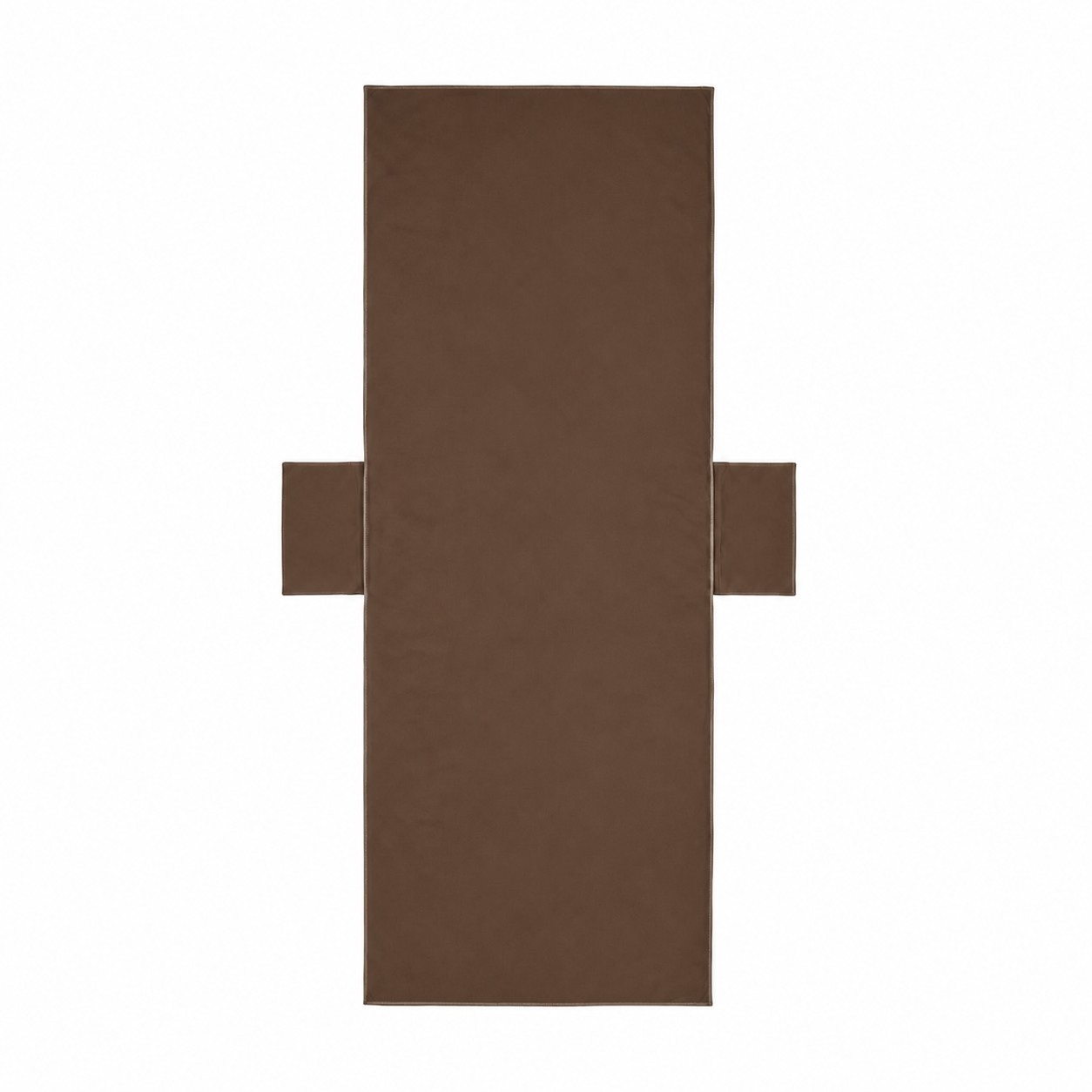 Microfiber Lounge Chair Cover With Side Pockets — Brown