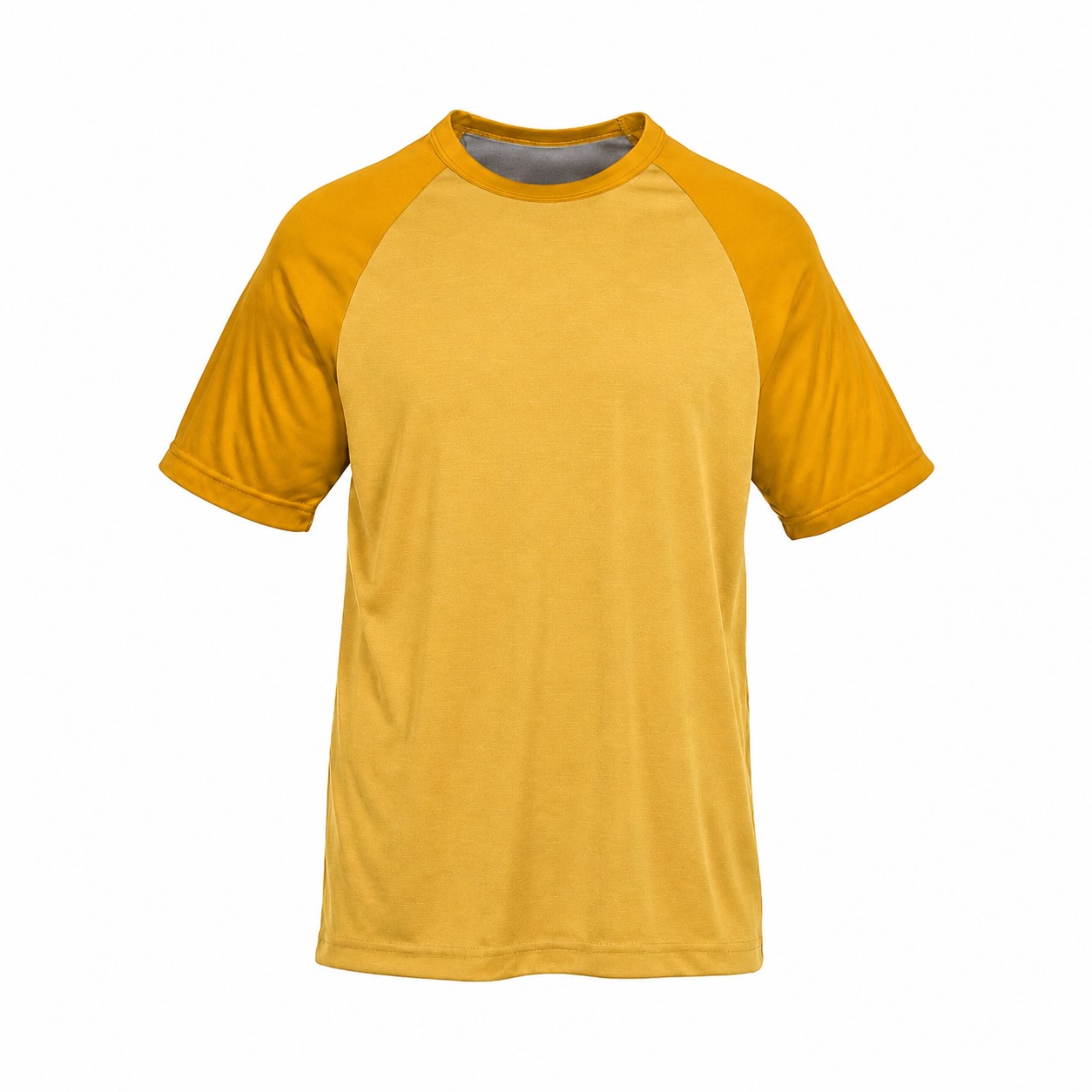 Colorblock Polyester Raglan Shirt — Gold