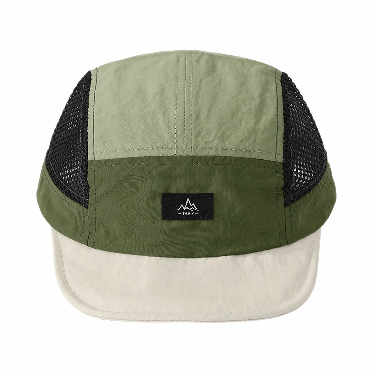 Polyester Mesh Panel Baseball Cap — Green