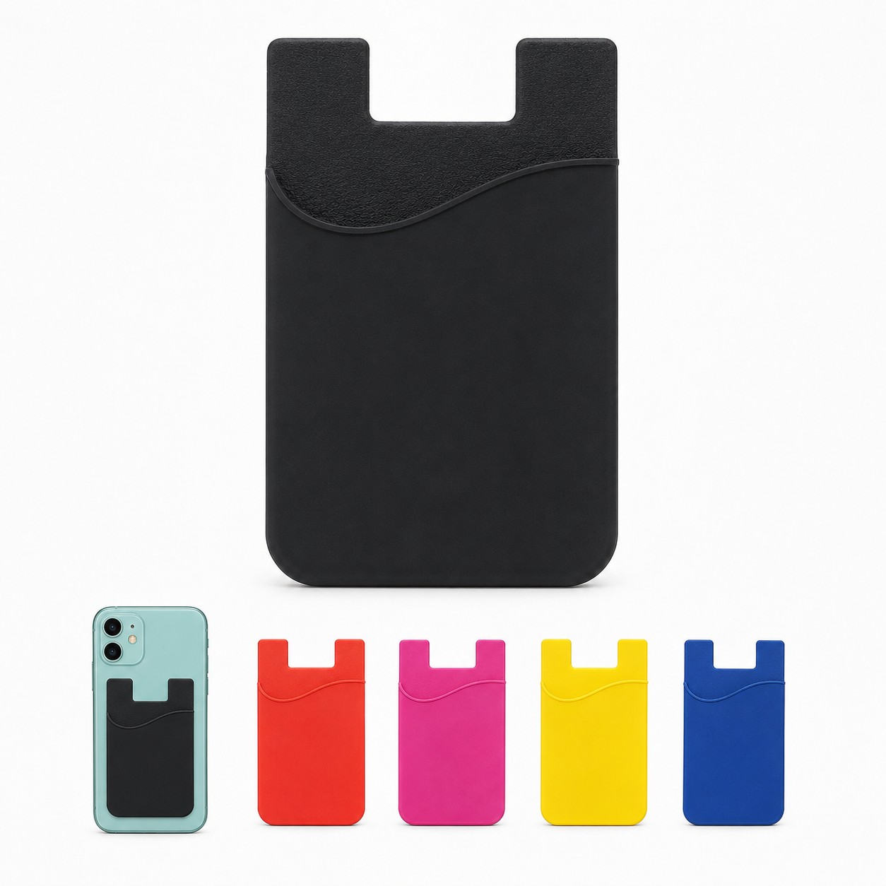 Adhesive Silicone Phone Card Holder