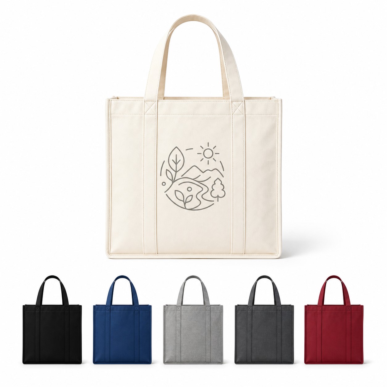 Reinforced Non-Woven Market Tote With Bottom Insert