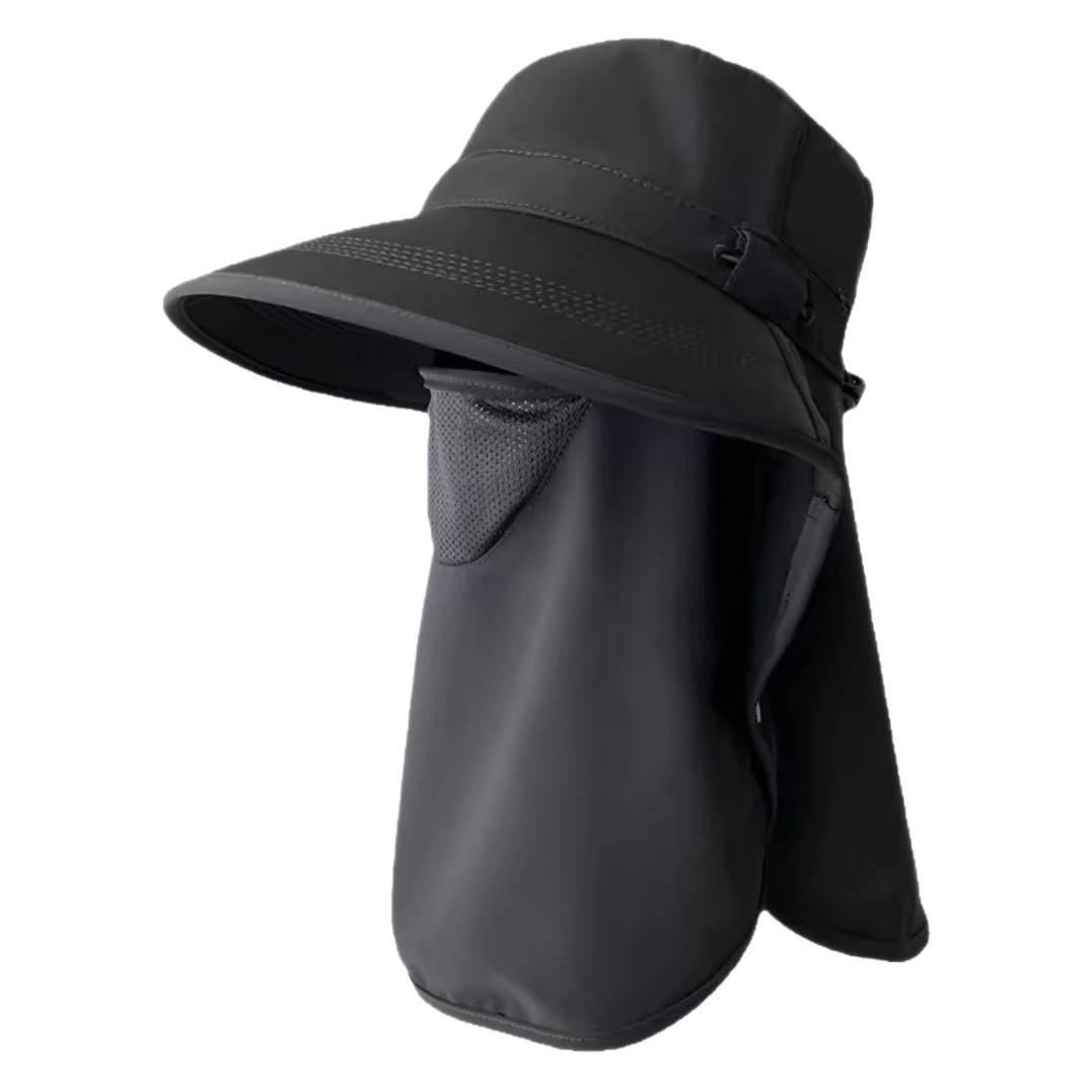 Polyester Sun Hat With Face Shield — view 2