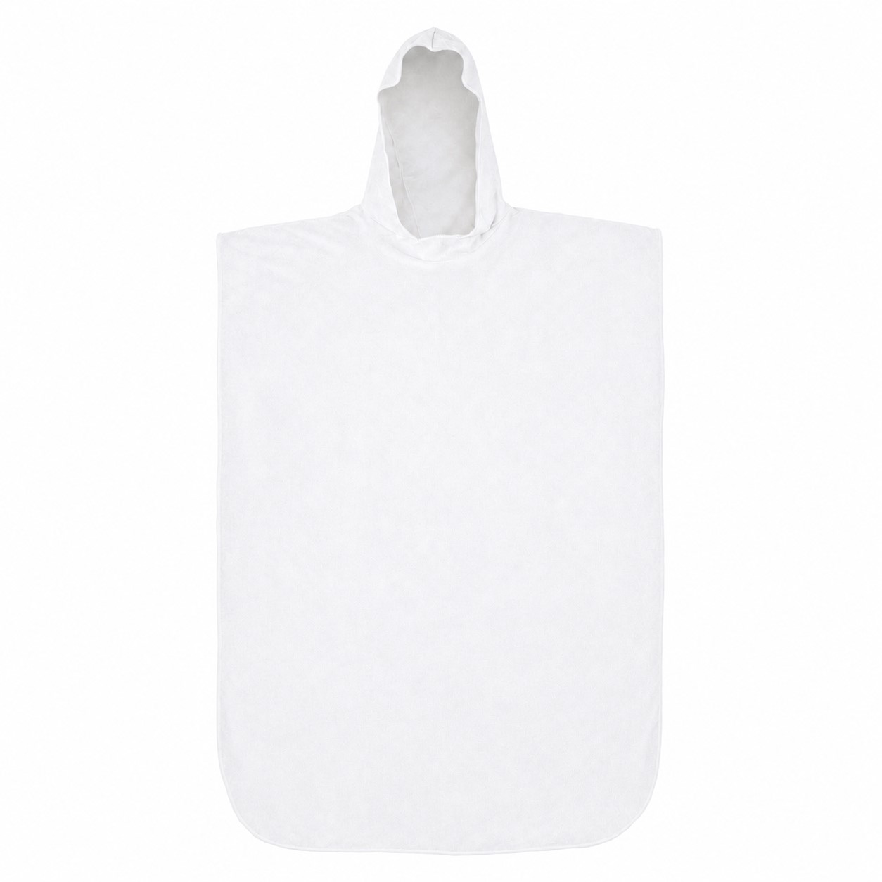 Adult Hooded Towel Poncho — Clear White