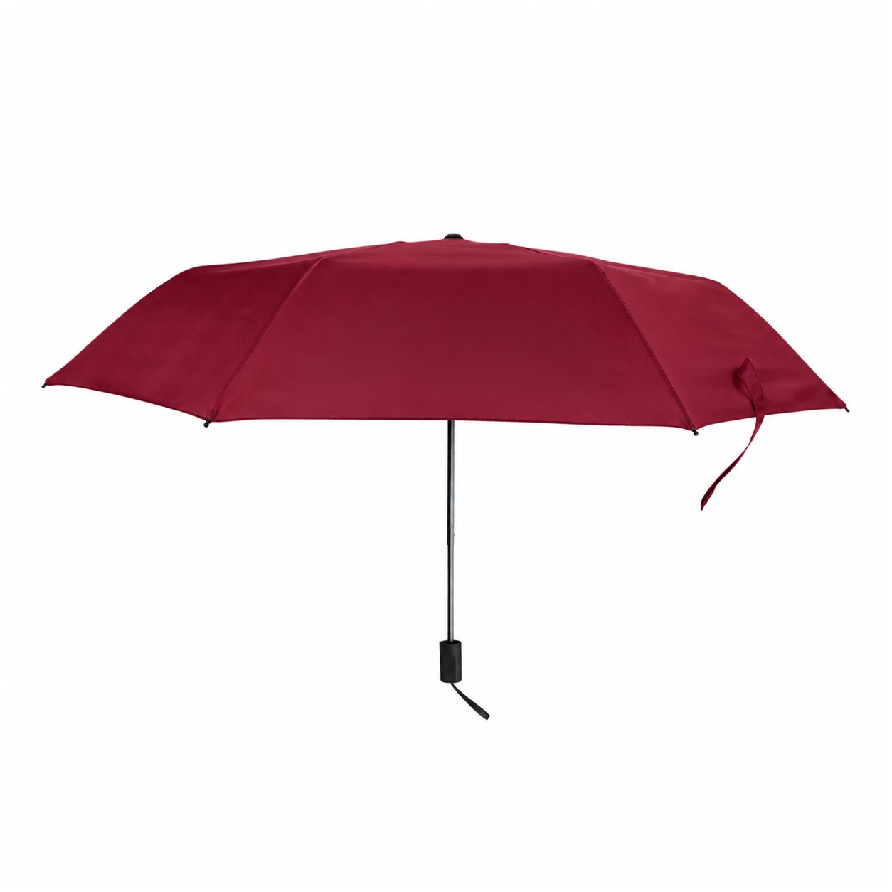 Manual Folding Travel Umbrella — Wine Red