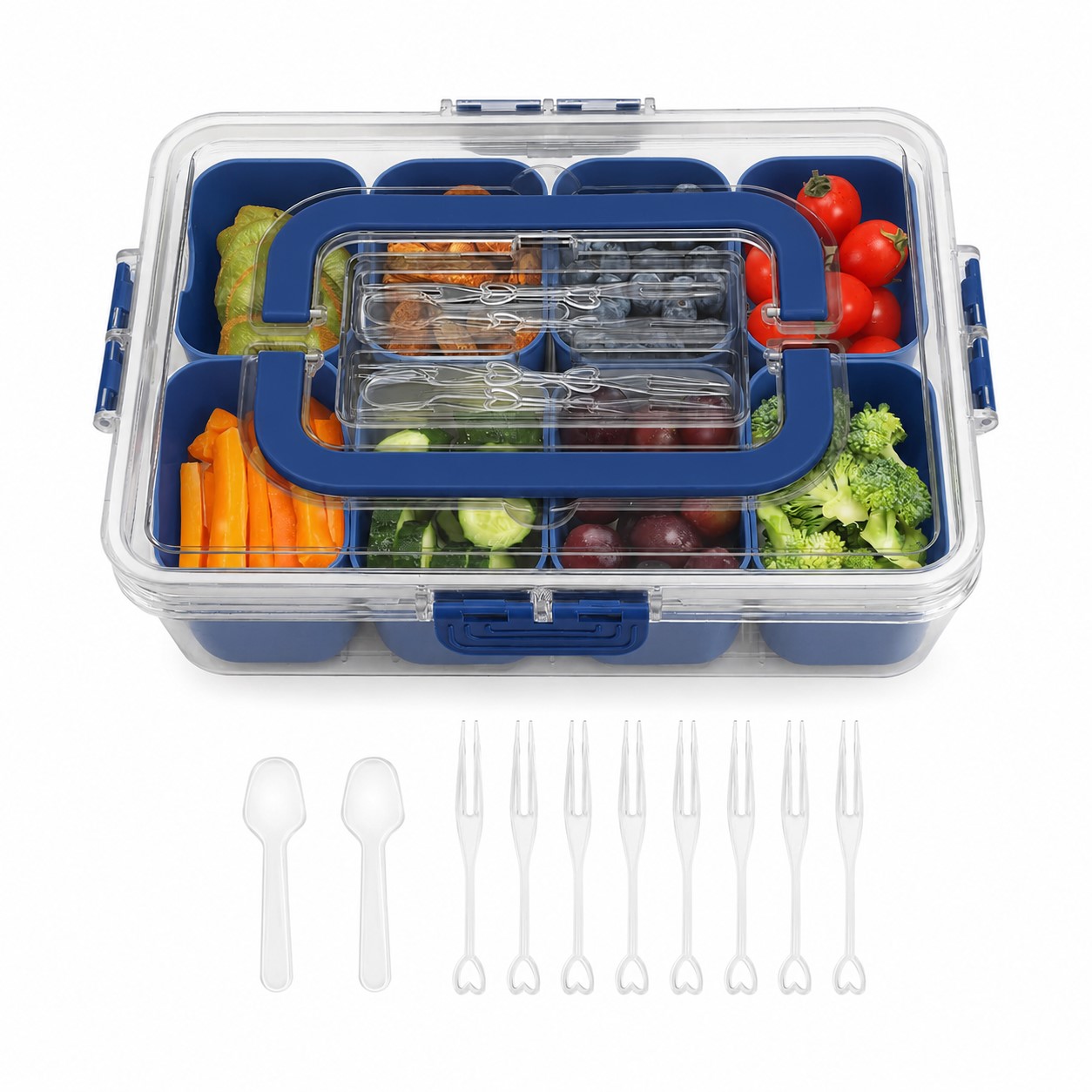 Handled Plastic Snack Serving Box — view 10