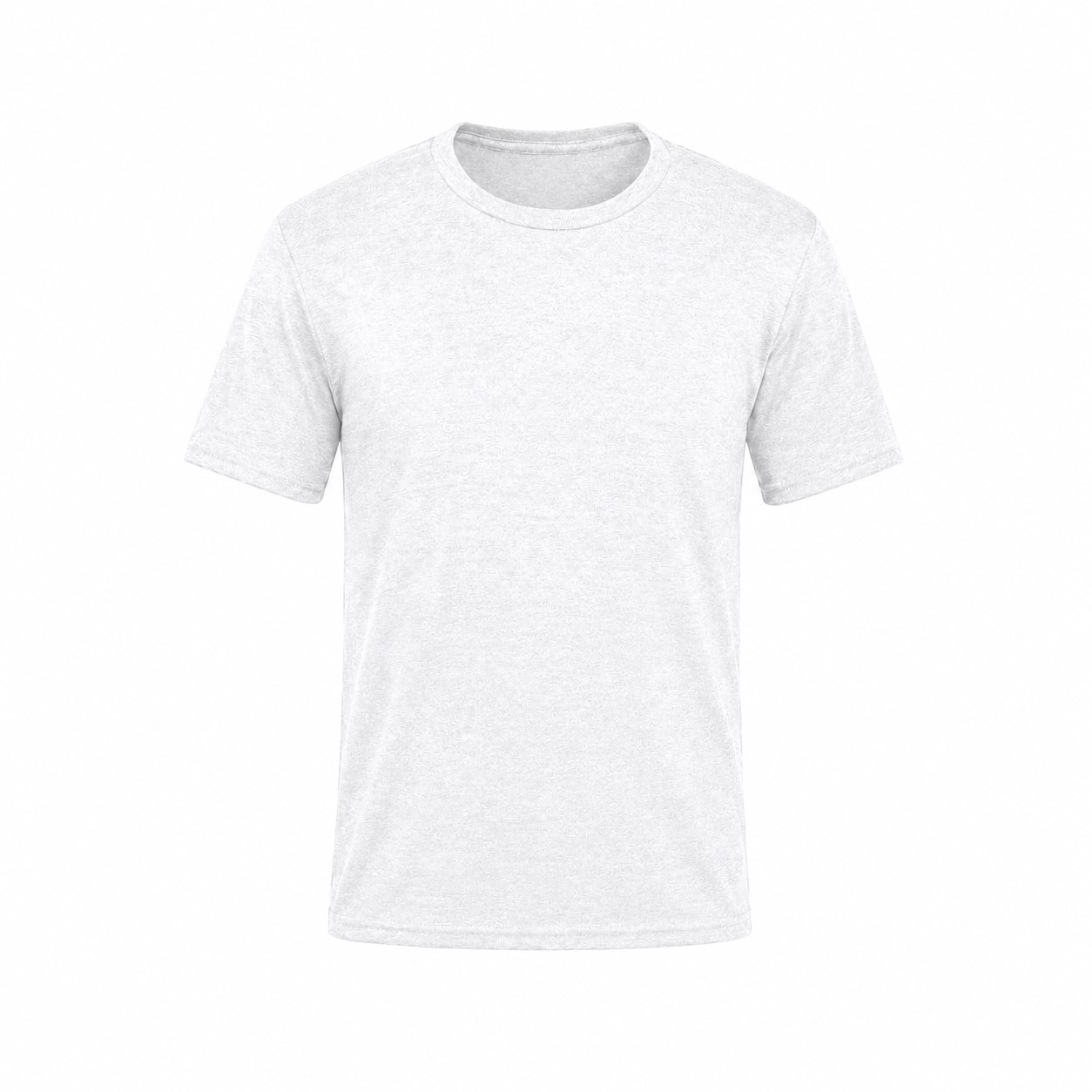 Men's Cotton-Polyester Blend Crewneck T-Shirt — White