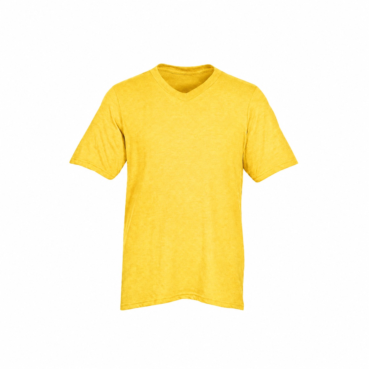 Men's Ringspun Cotton V Neck Shirt — Yellow