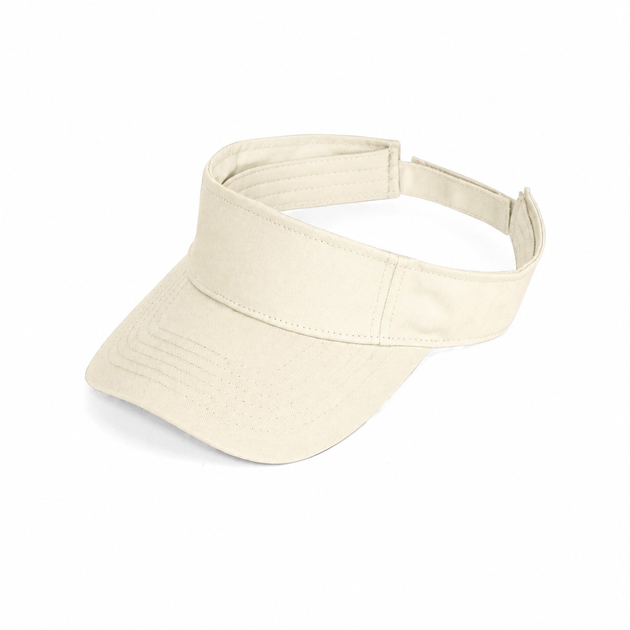 Cotton Baseball Sun Visor — Cream White