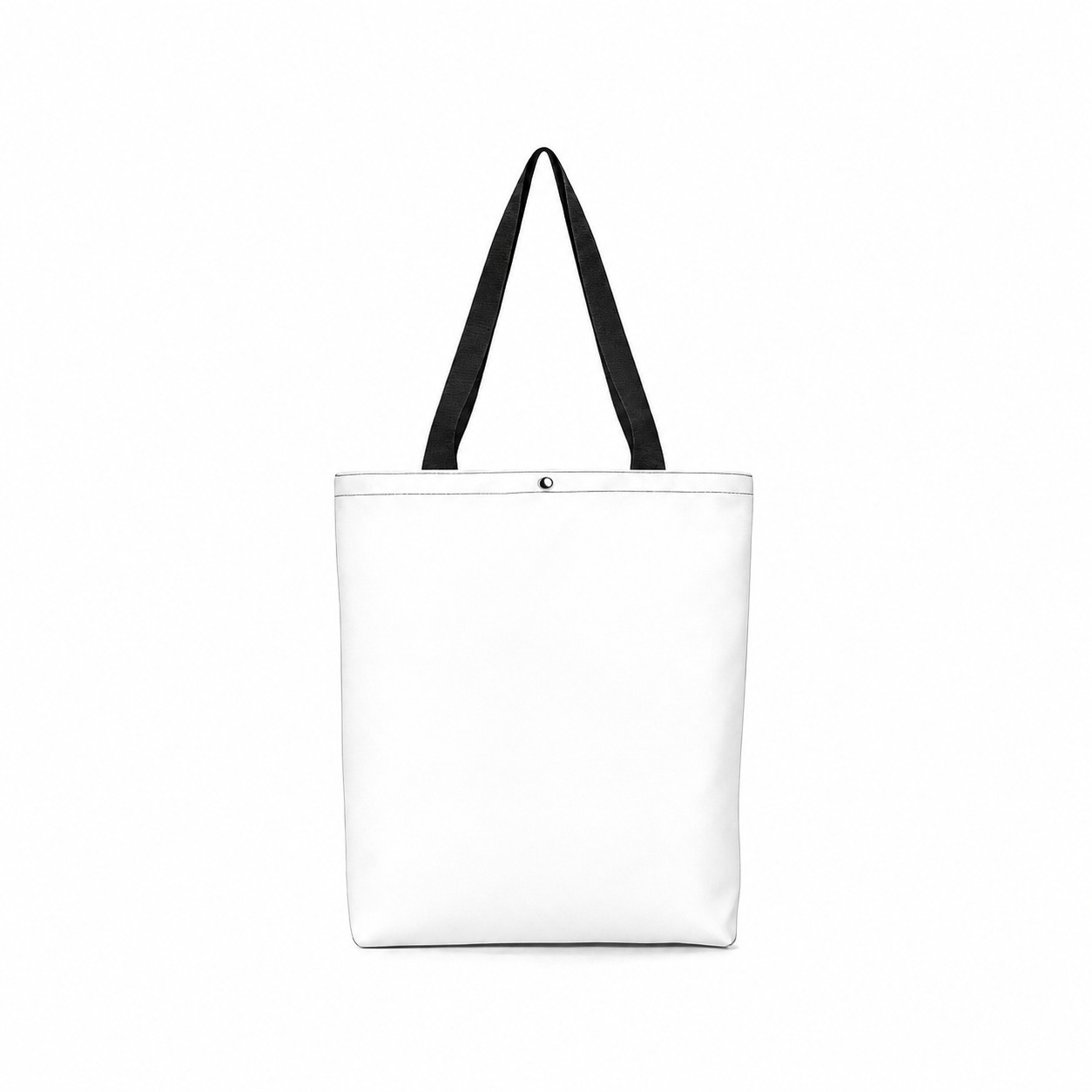 600D Polyester Gusseted Tote Bag — White