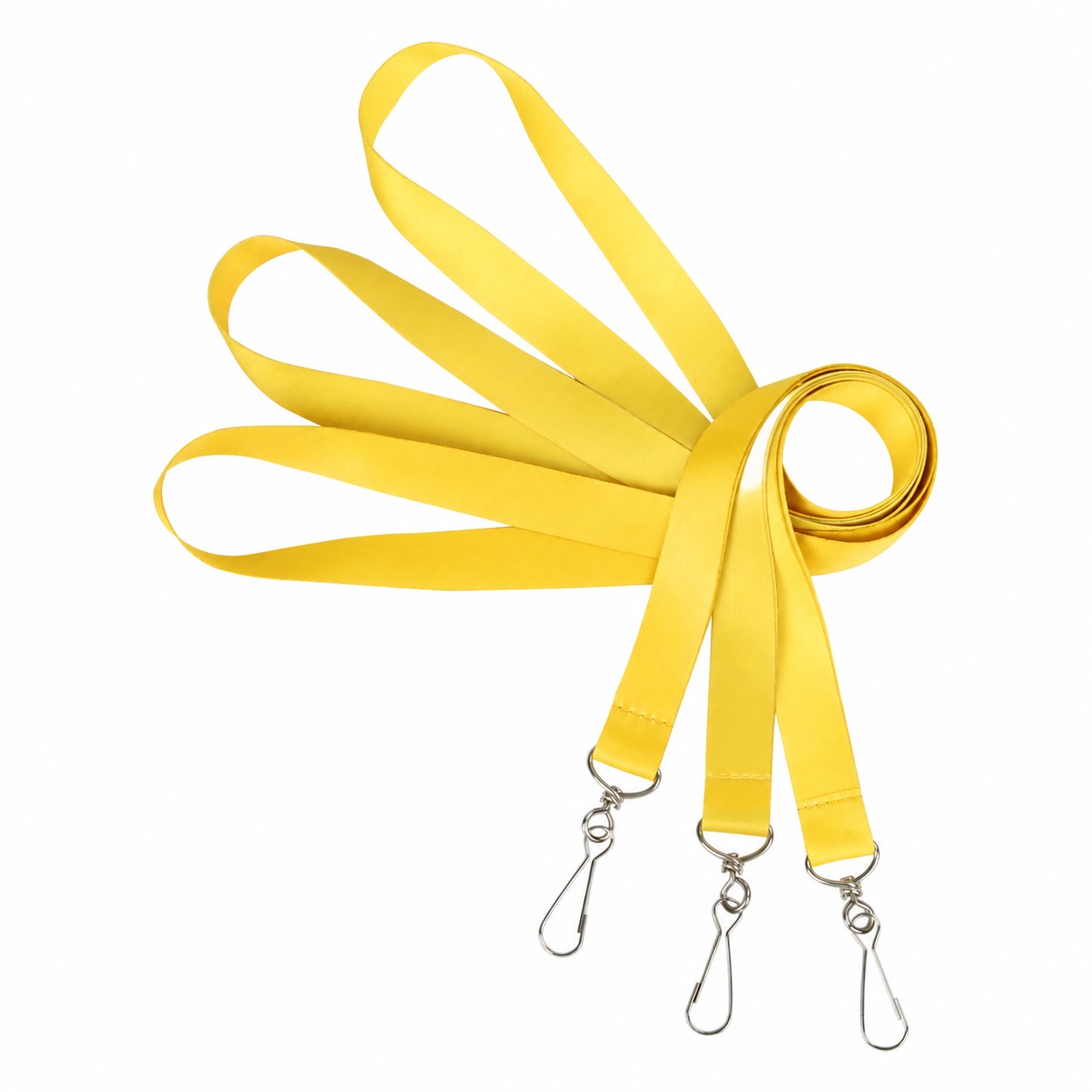 Polyester Lanyard With Clear Badge Holder — Yellow