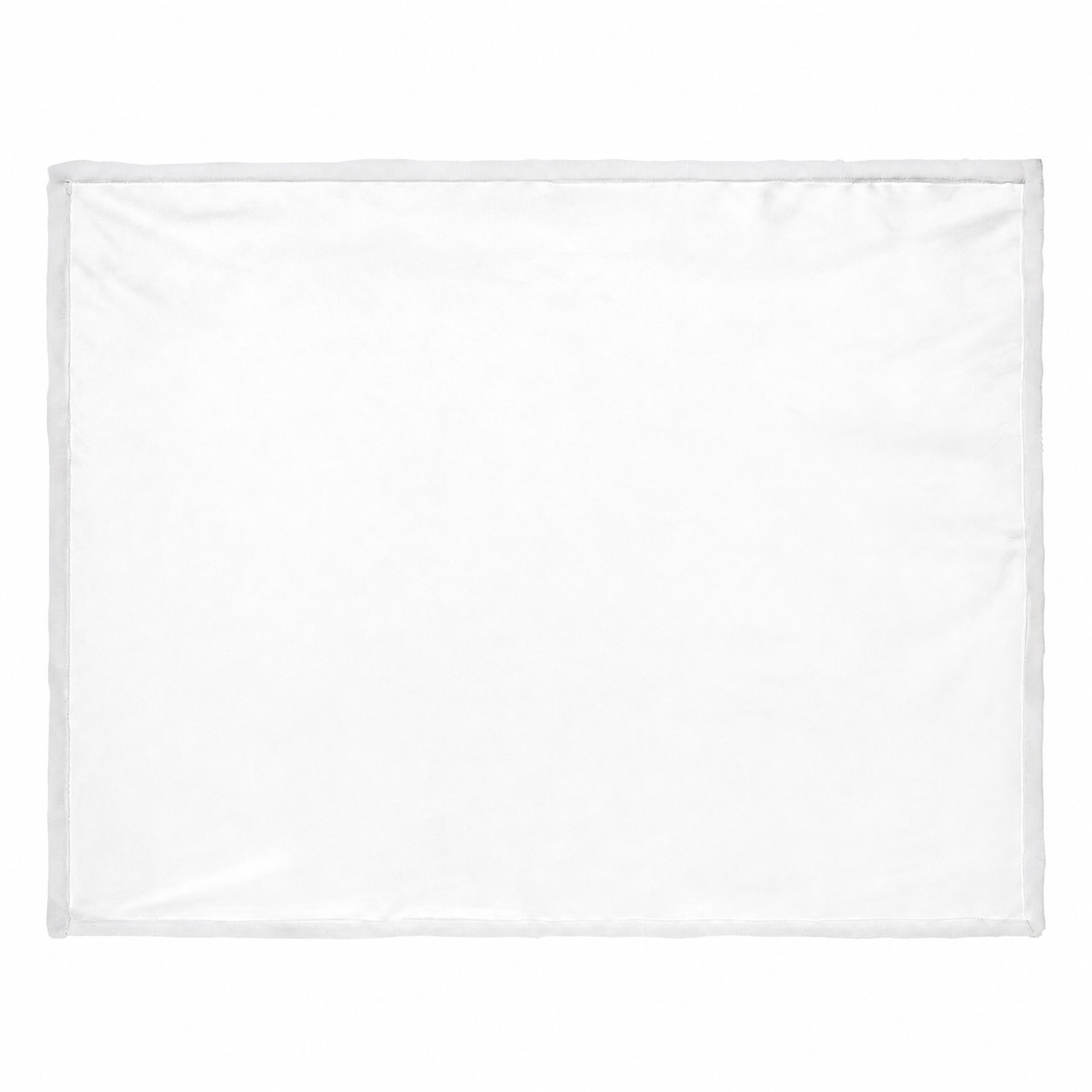 Flannel Sherpa Throw Blanket — White
