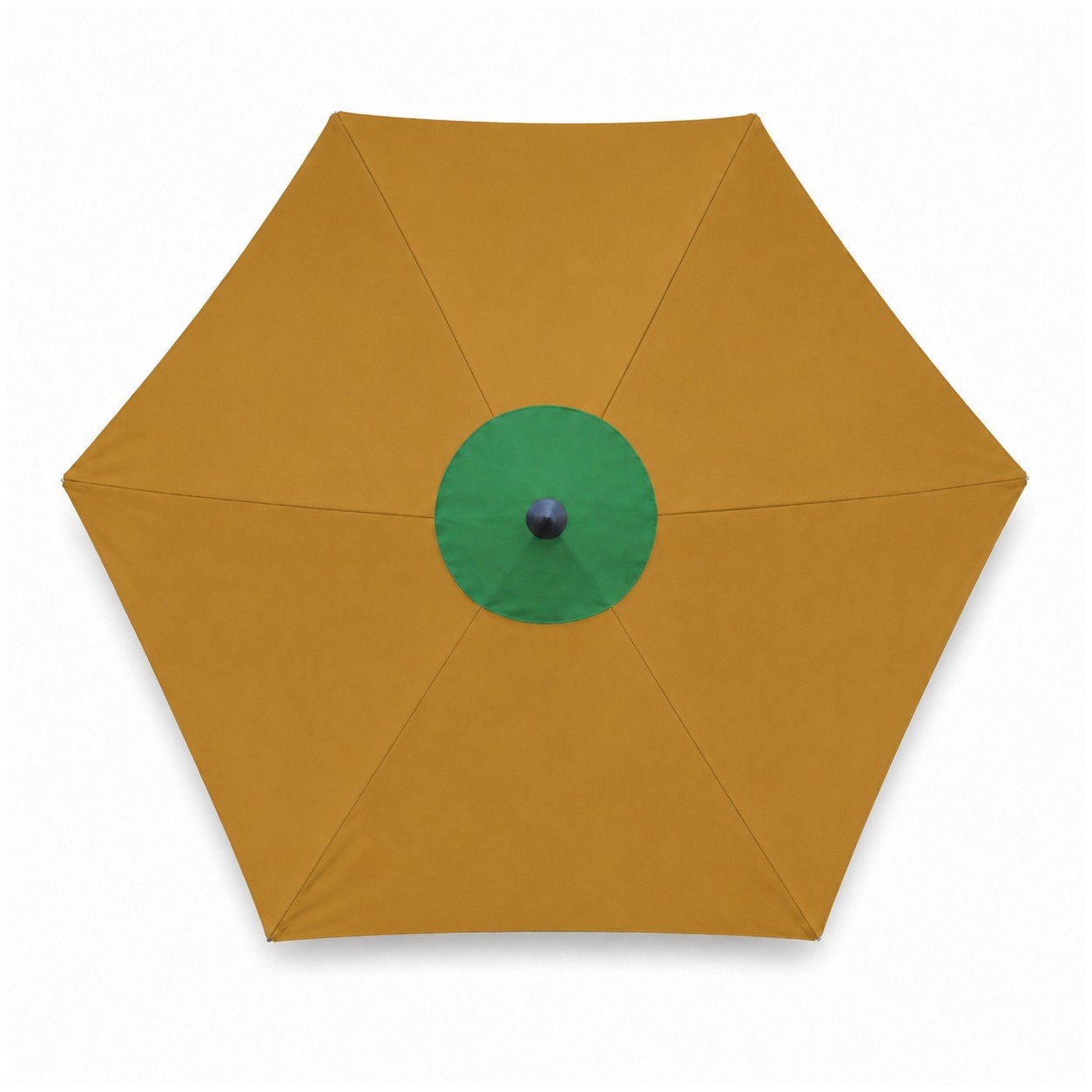 7-Foot Wooden Market Umbrella With Valance — Bronze Gold