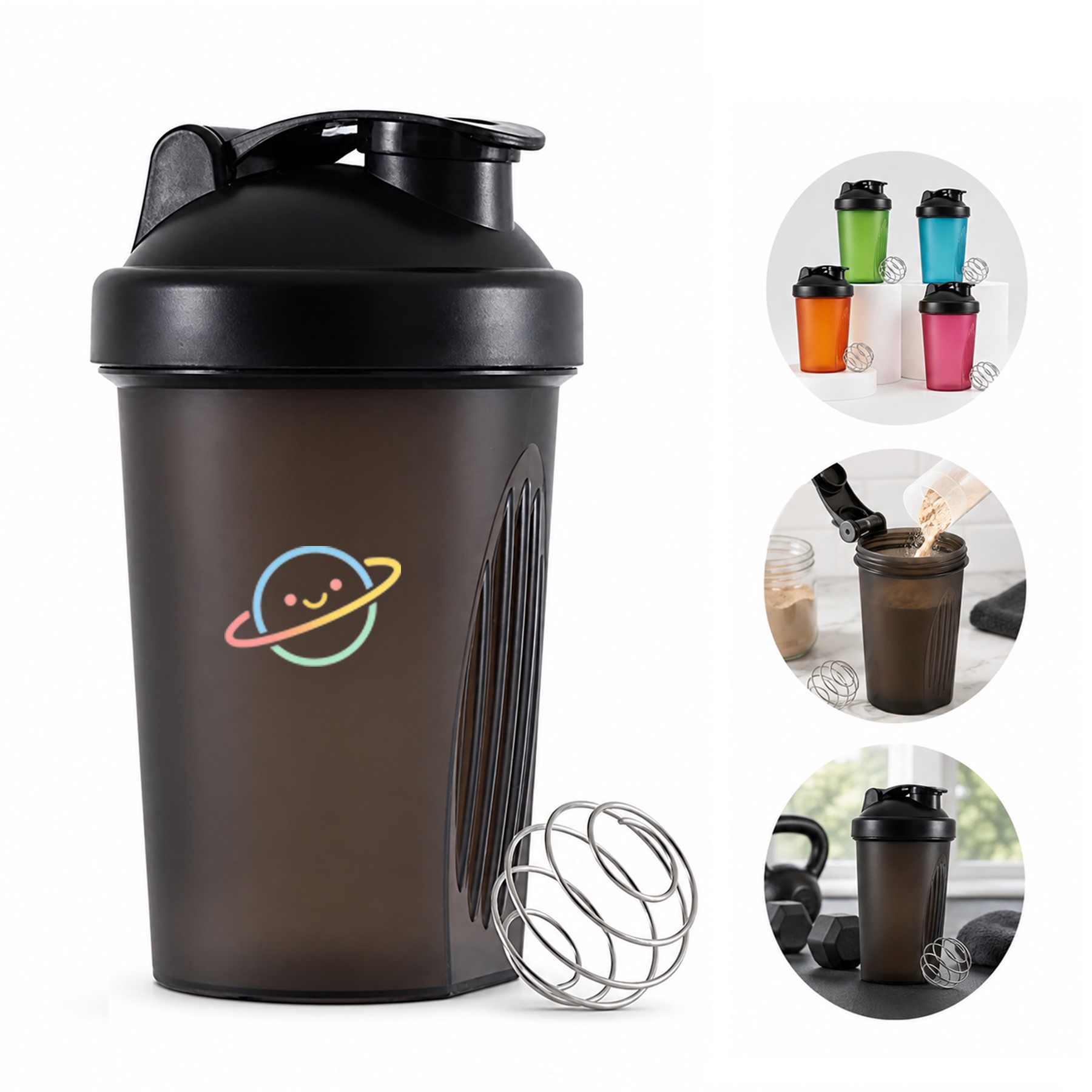 Polypropylene Shaker Bottle With Wire Mixer