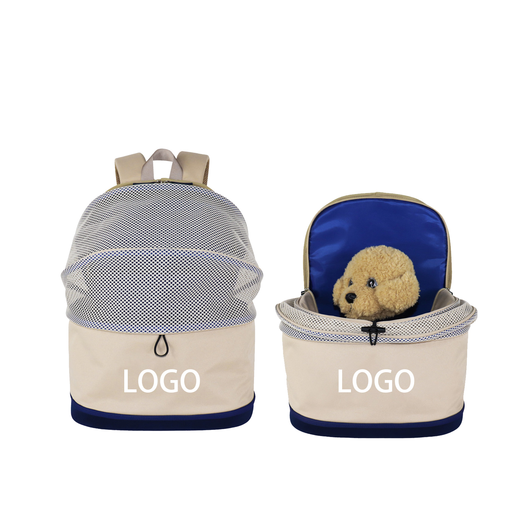 Oxford Mesh Pet Carrier Backpack