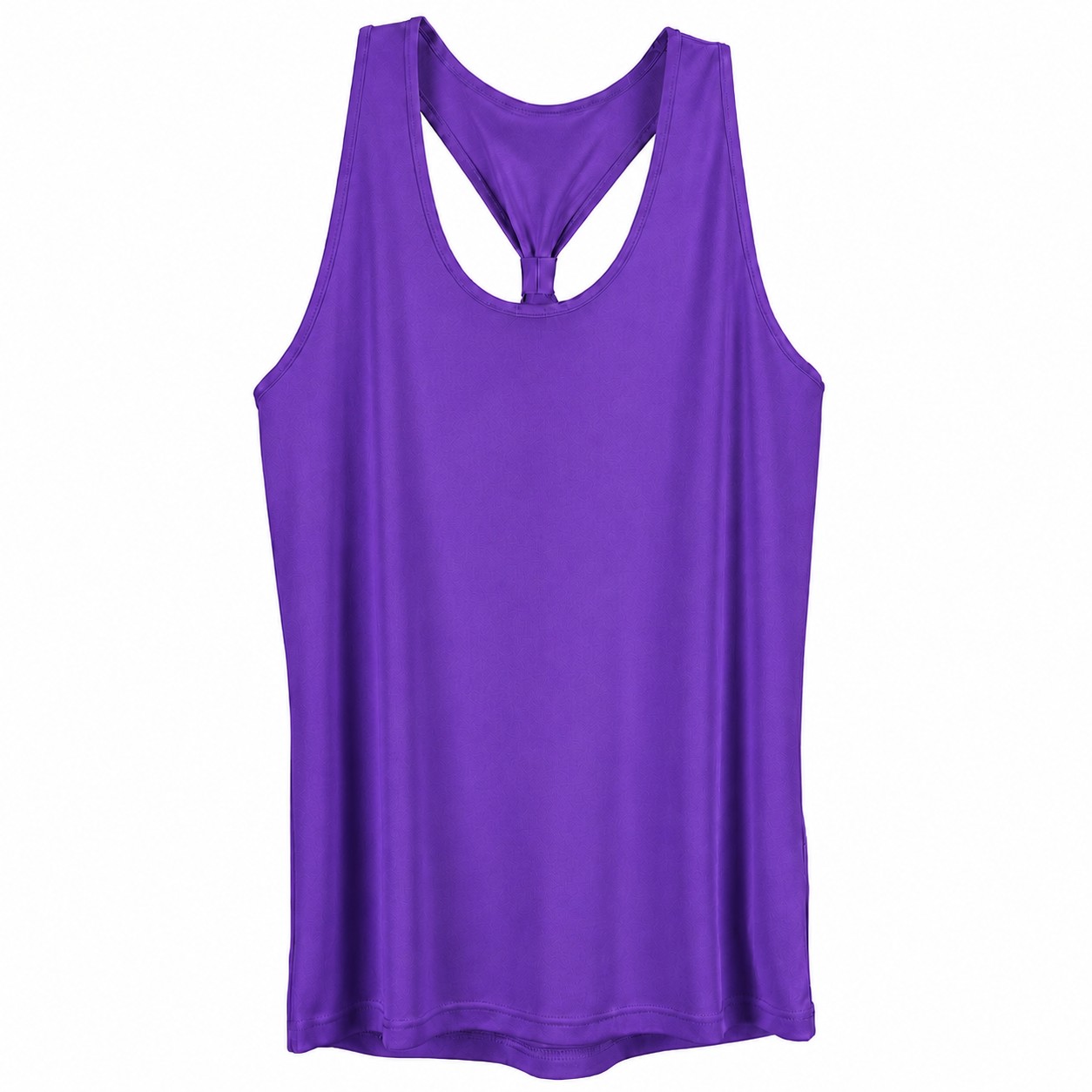 Ladies Knot Back Recycled Polyester Tank — Purple