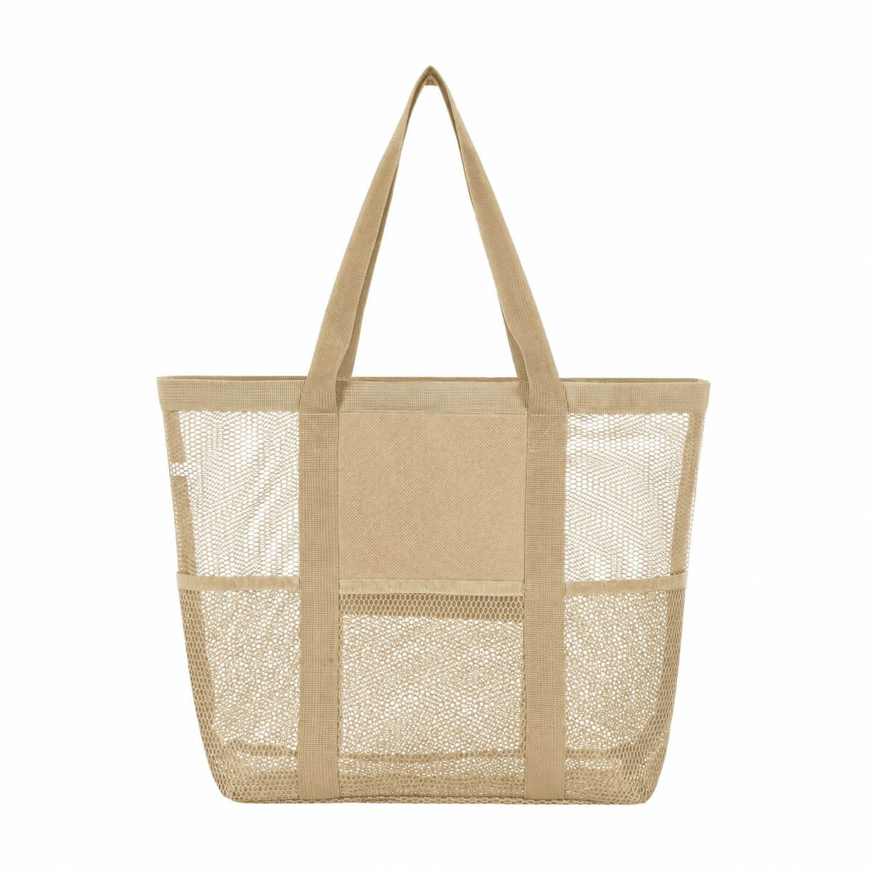 Nylon Roomy Tote Bag — Beige