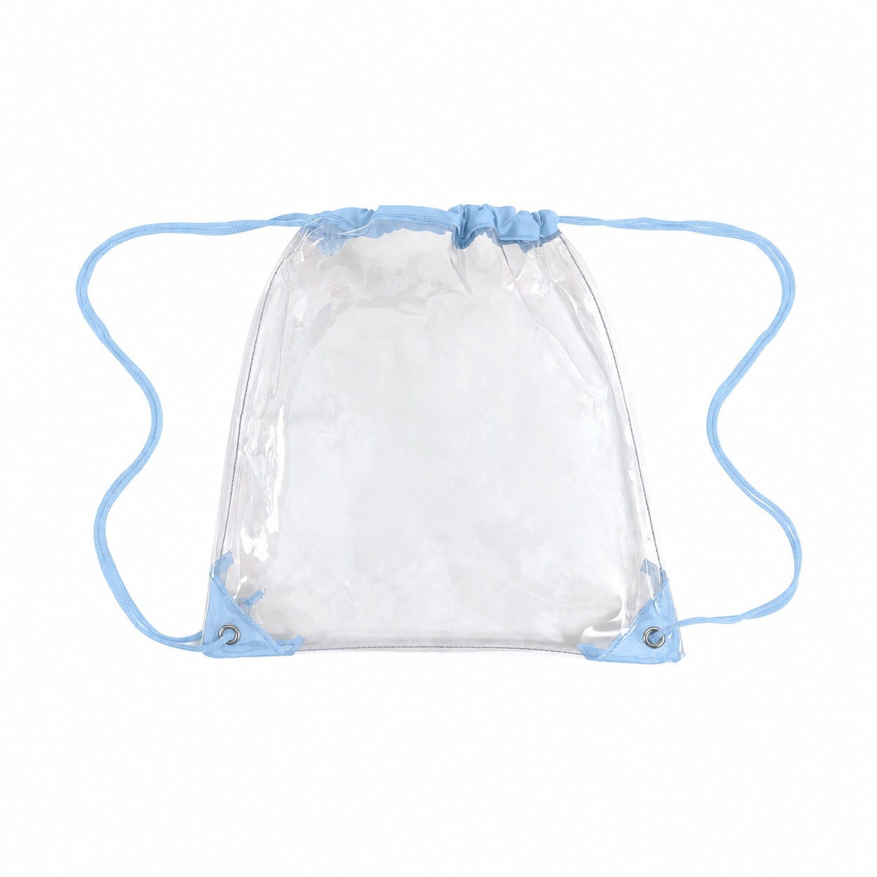 PVC And 210D Polyester Drawstring Bag — Baby Blue