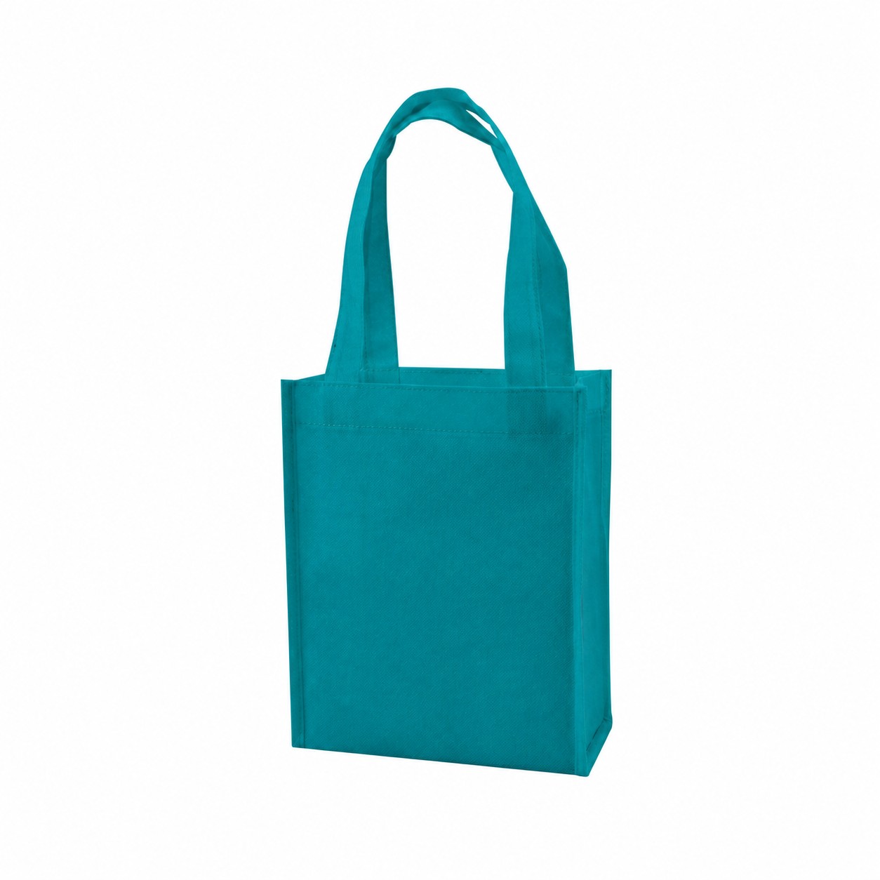 Mini 4" Gusset Tote Bag — Teal Blue