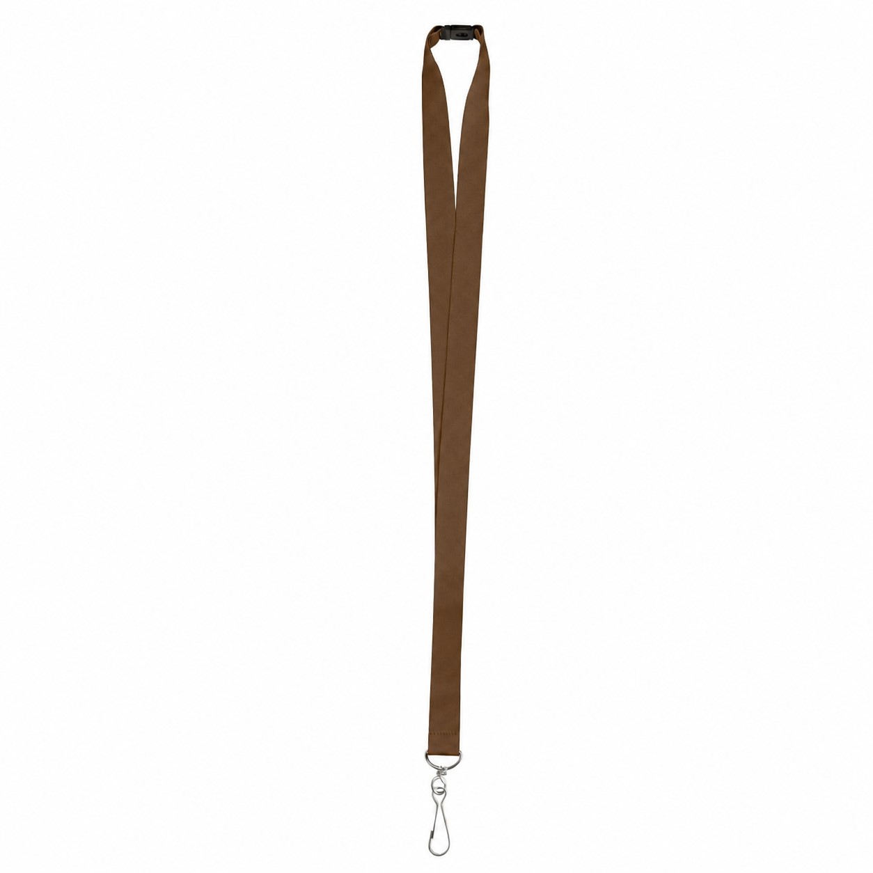 Polyester J Hook Breakaway Lanyard — Brown