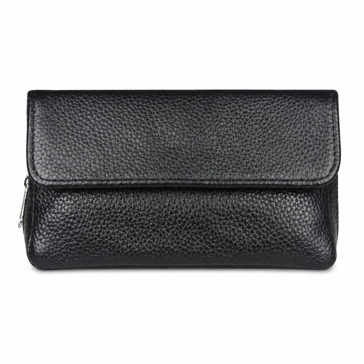 Compact Leather Three Compartment Tobacco Bag — view 2