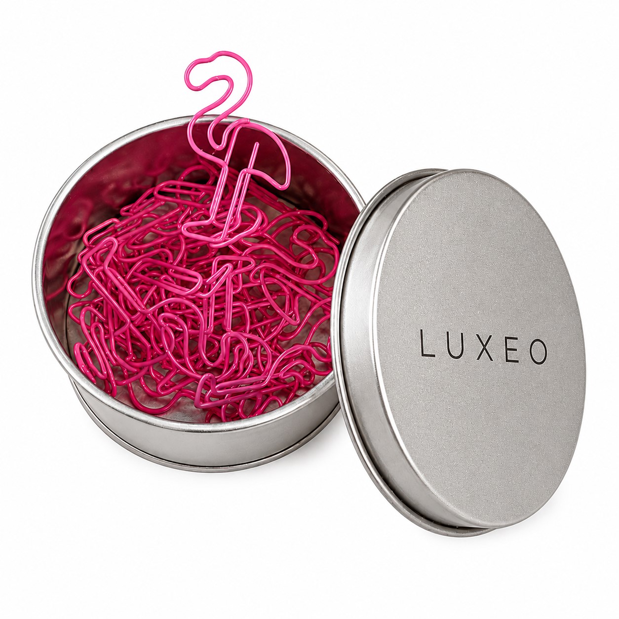 Flamingo Metal Paper Clips With Tin