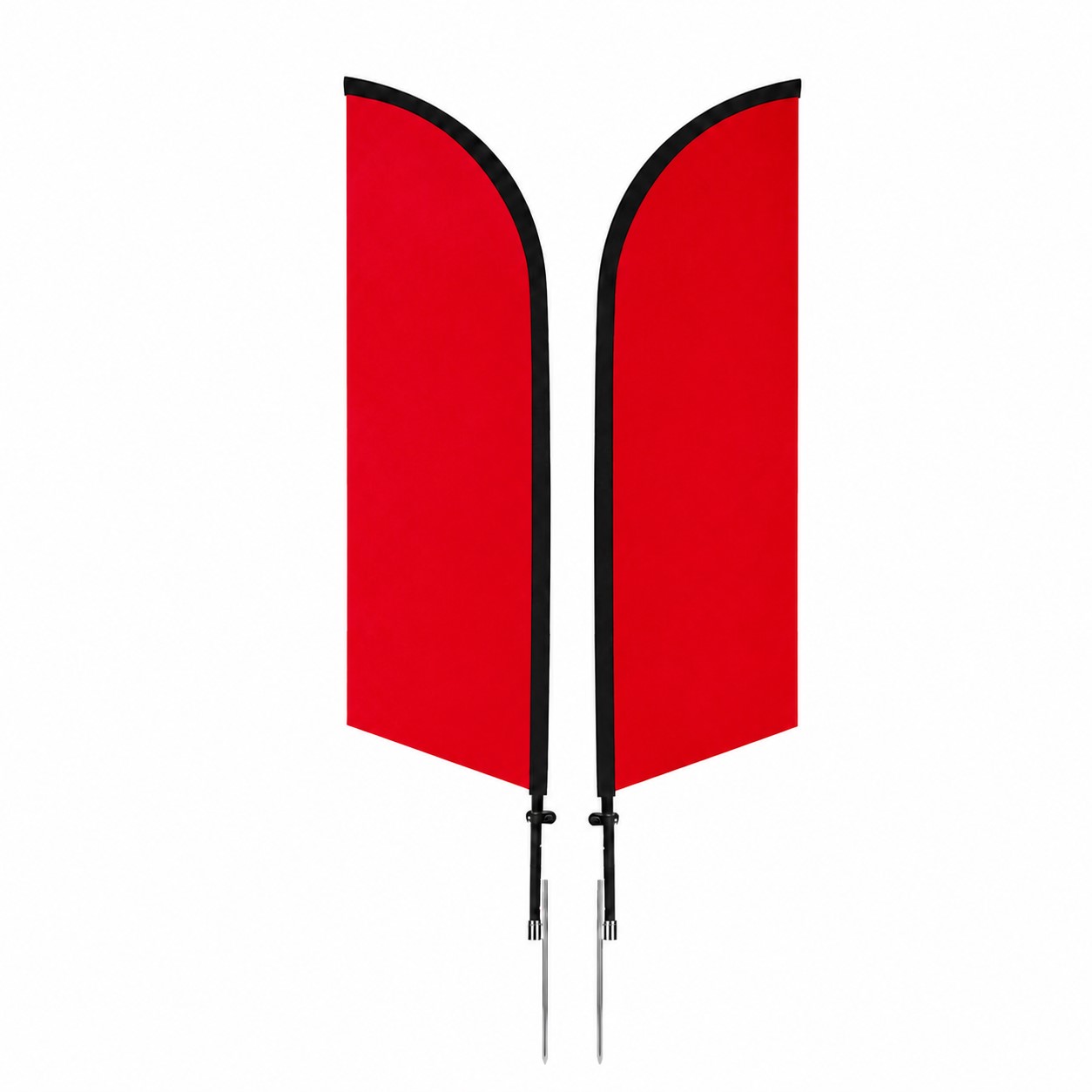 11' Spike Feather Flag Kit — Red