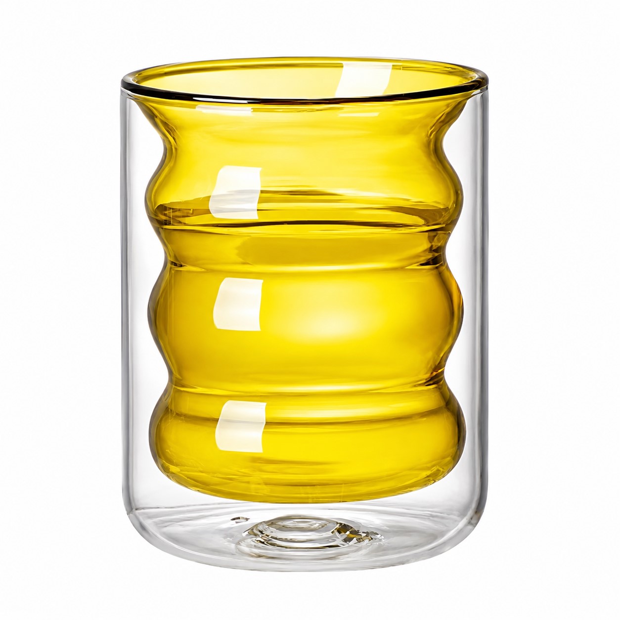 Double Wall Wave Drinking Glass — view 2
