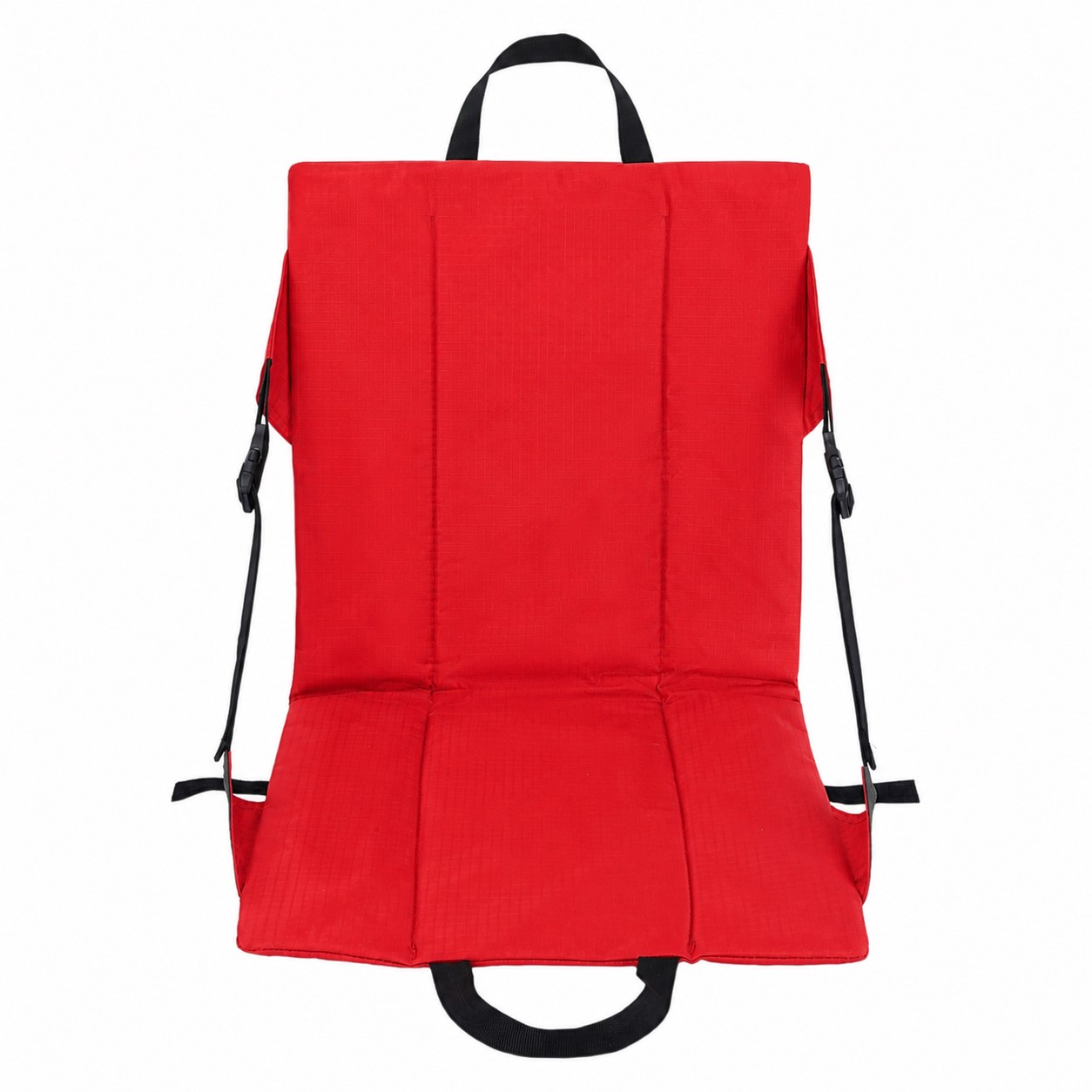 Folding Stadium Seat Cushion With Back Support — Red
