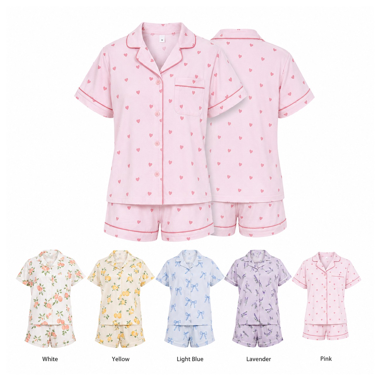 Cotton Pajama Shorts Set