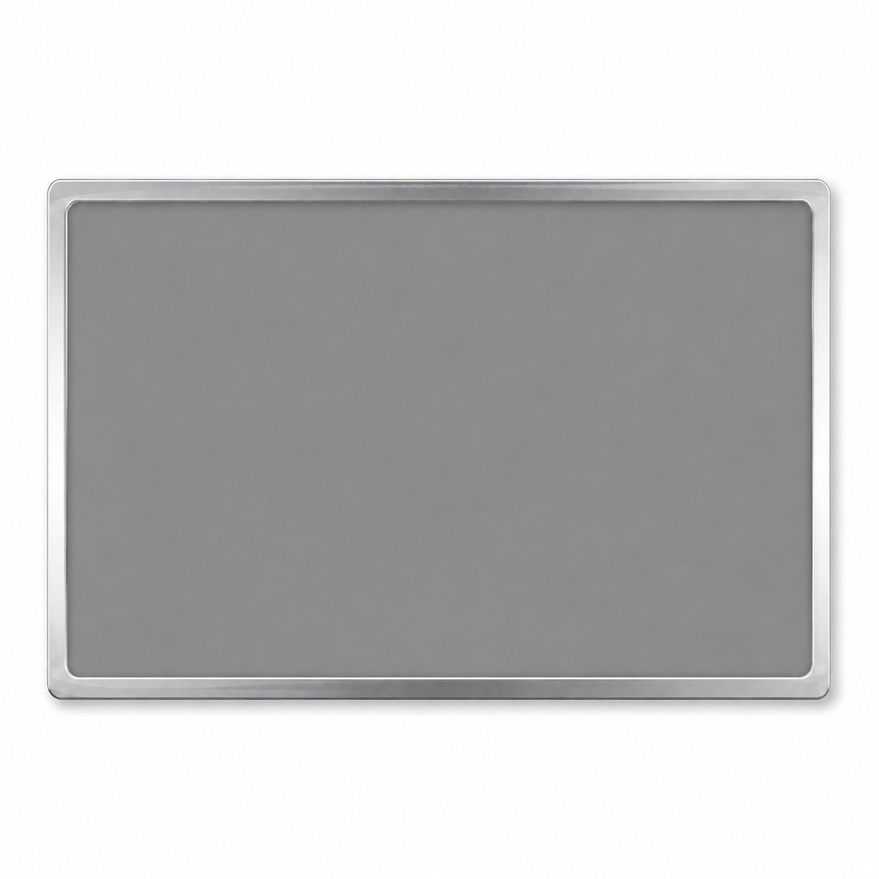 Rectangle Epoxy Dome Lapel Pin — Gray
