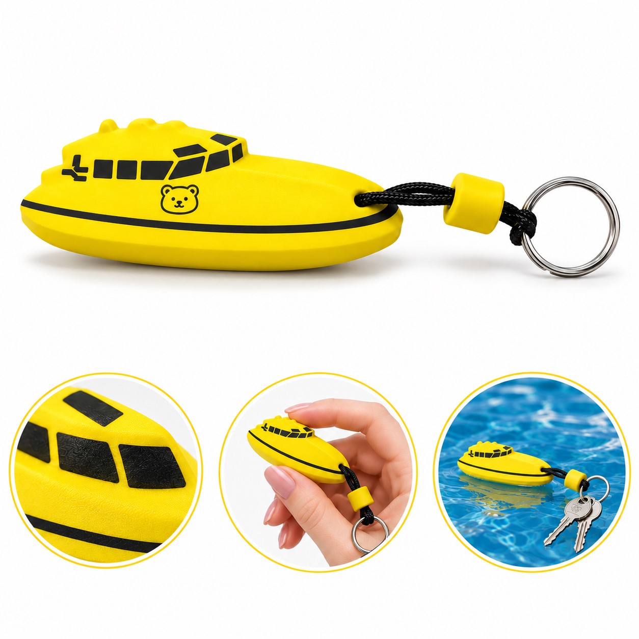 Boat Shaped EVA Floating Keychain