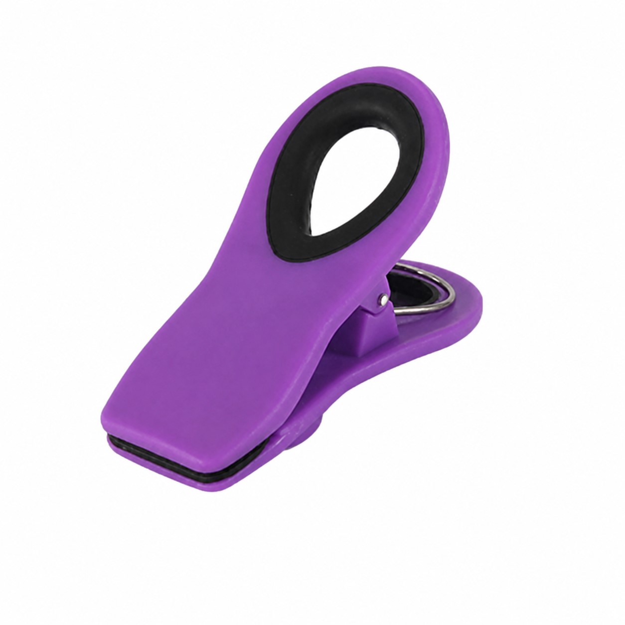Plastic Magnetic Memo Clip — Purple