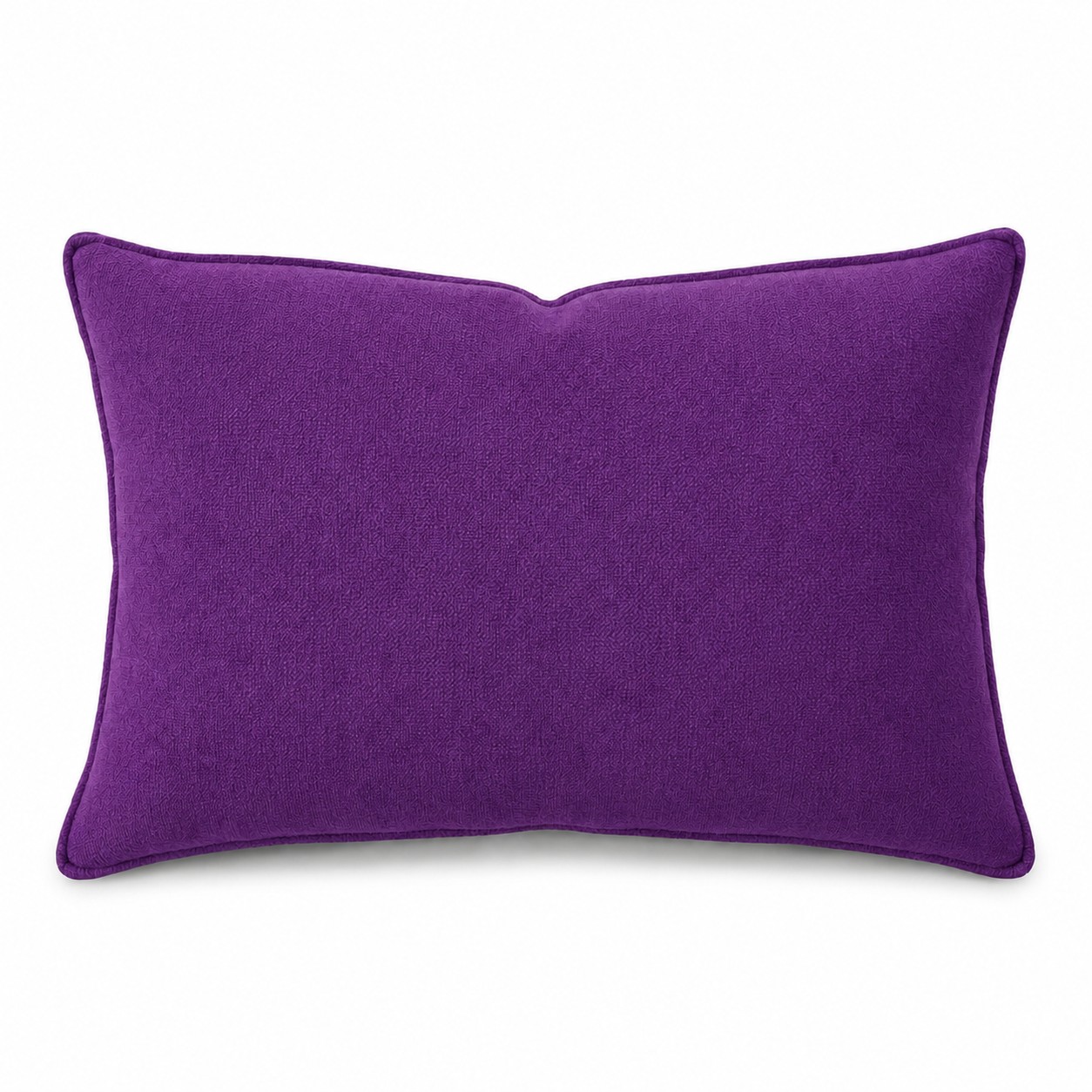 Zippered Plush Lumbar Pillow With Insert — Purple