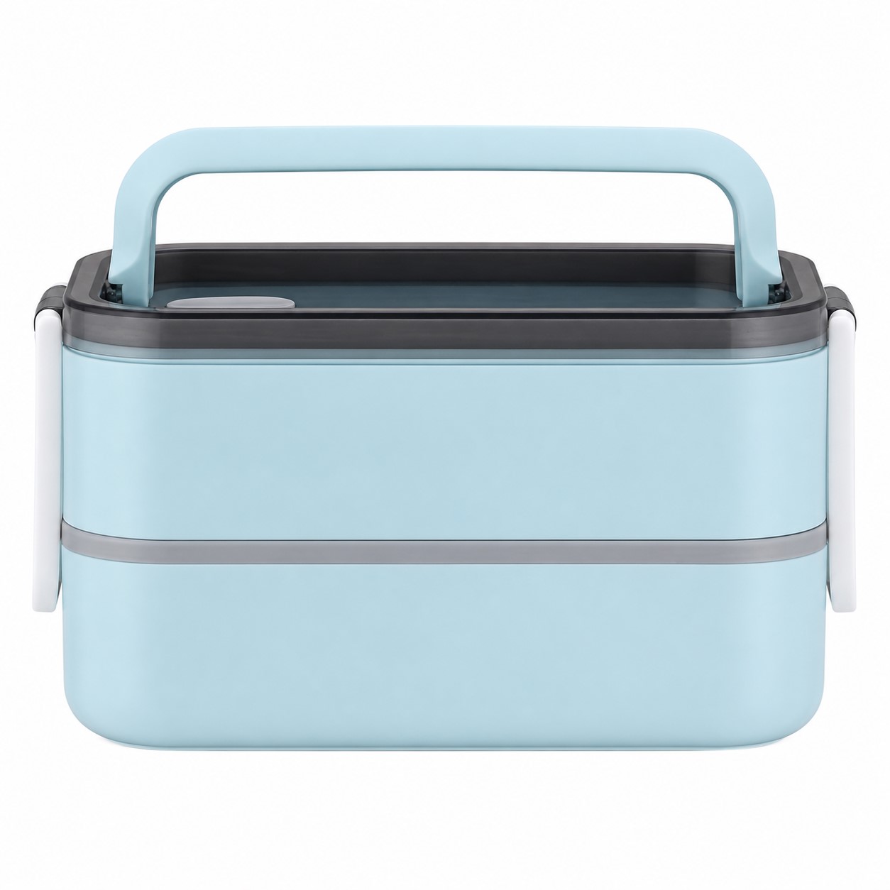 Handled Polypropylene Two-Tier Meal Container — view 2