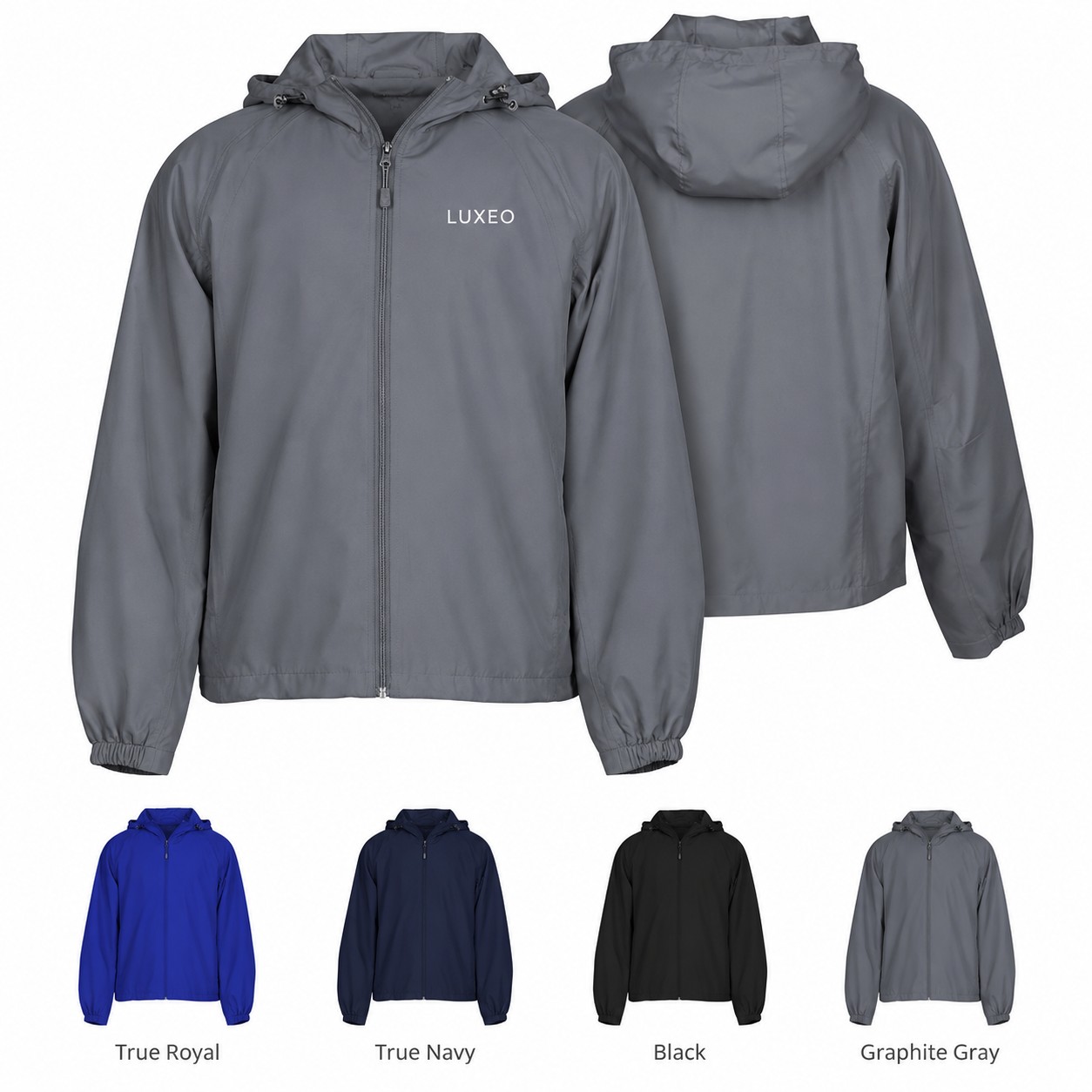 Polyester Hooded Raglan Jacket
