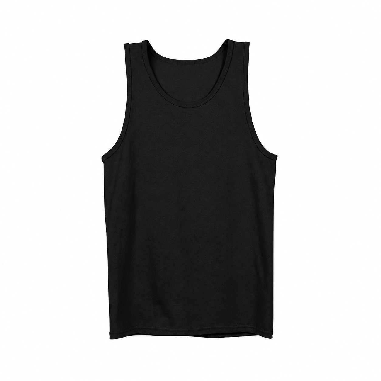 Classic Cotton Men's Tank Top — Black